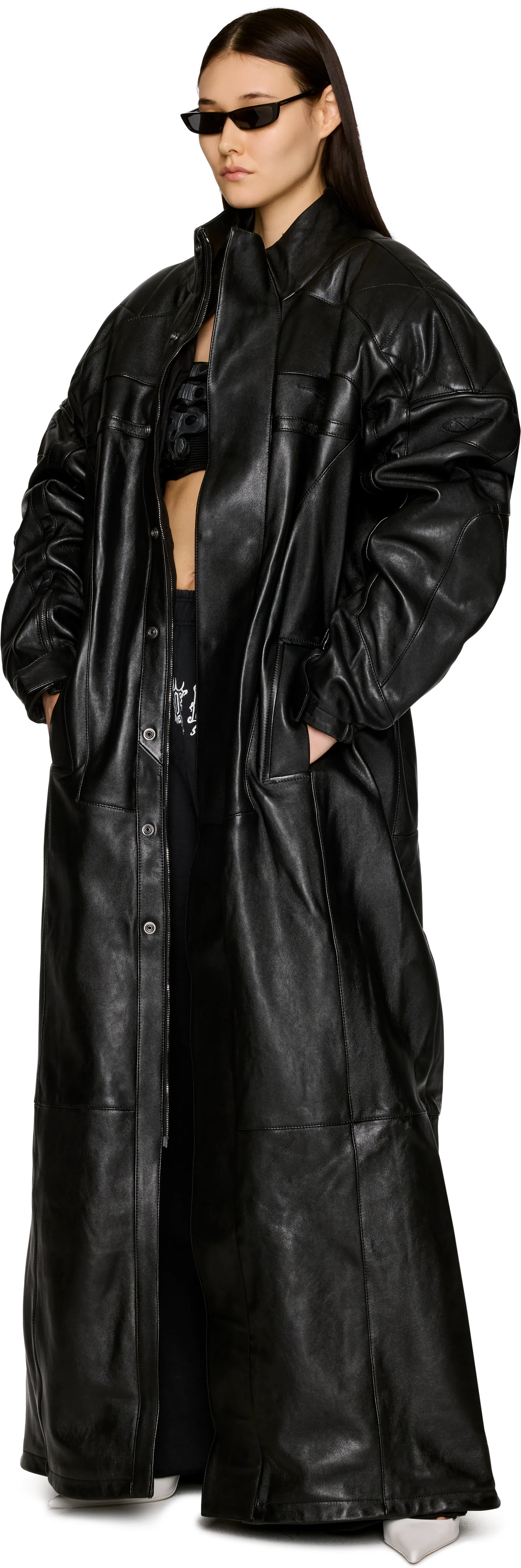 VETEMENTS Moto Leather Coat