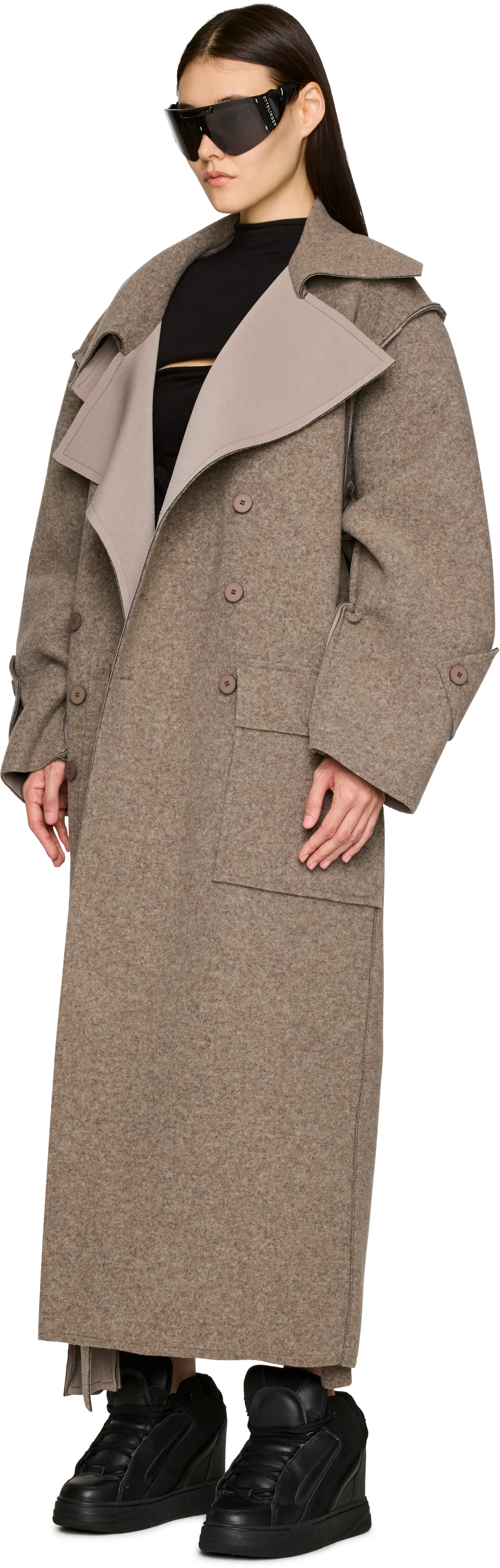 Ottolinger Scuba Oversized Split Trench Coat