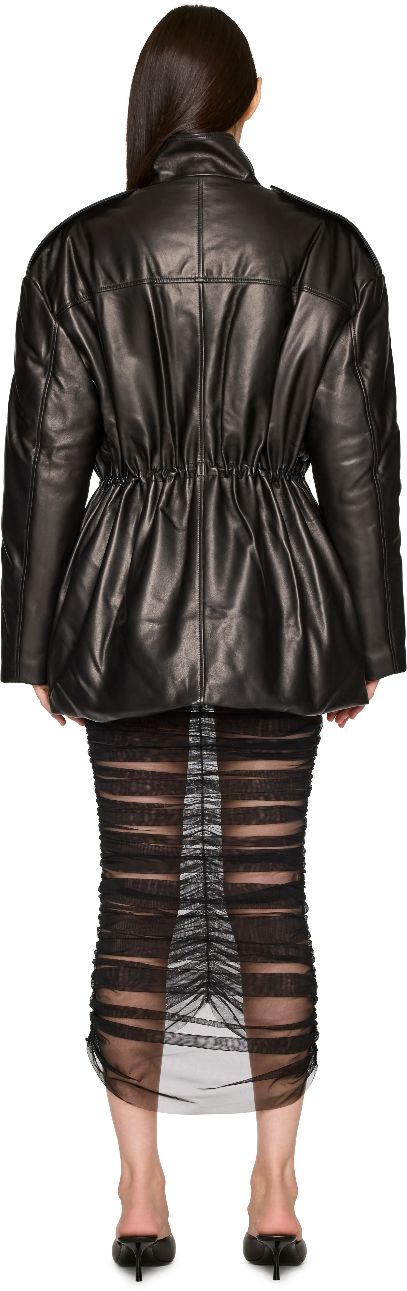 Nensi Dojaka Leather Puffer Jacket