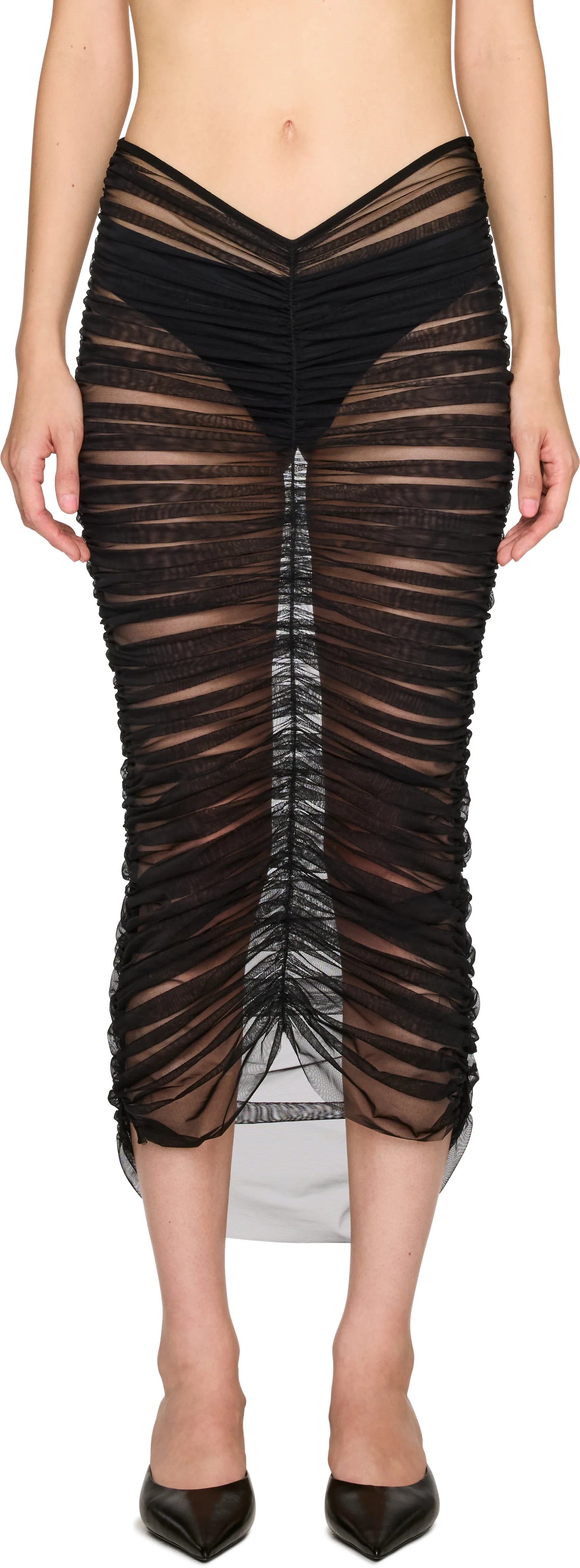Nensi Dojaka Ruched Midi Skirt