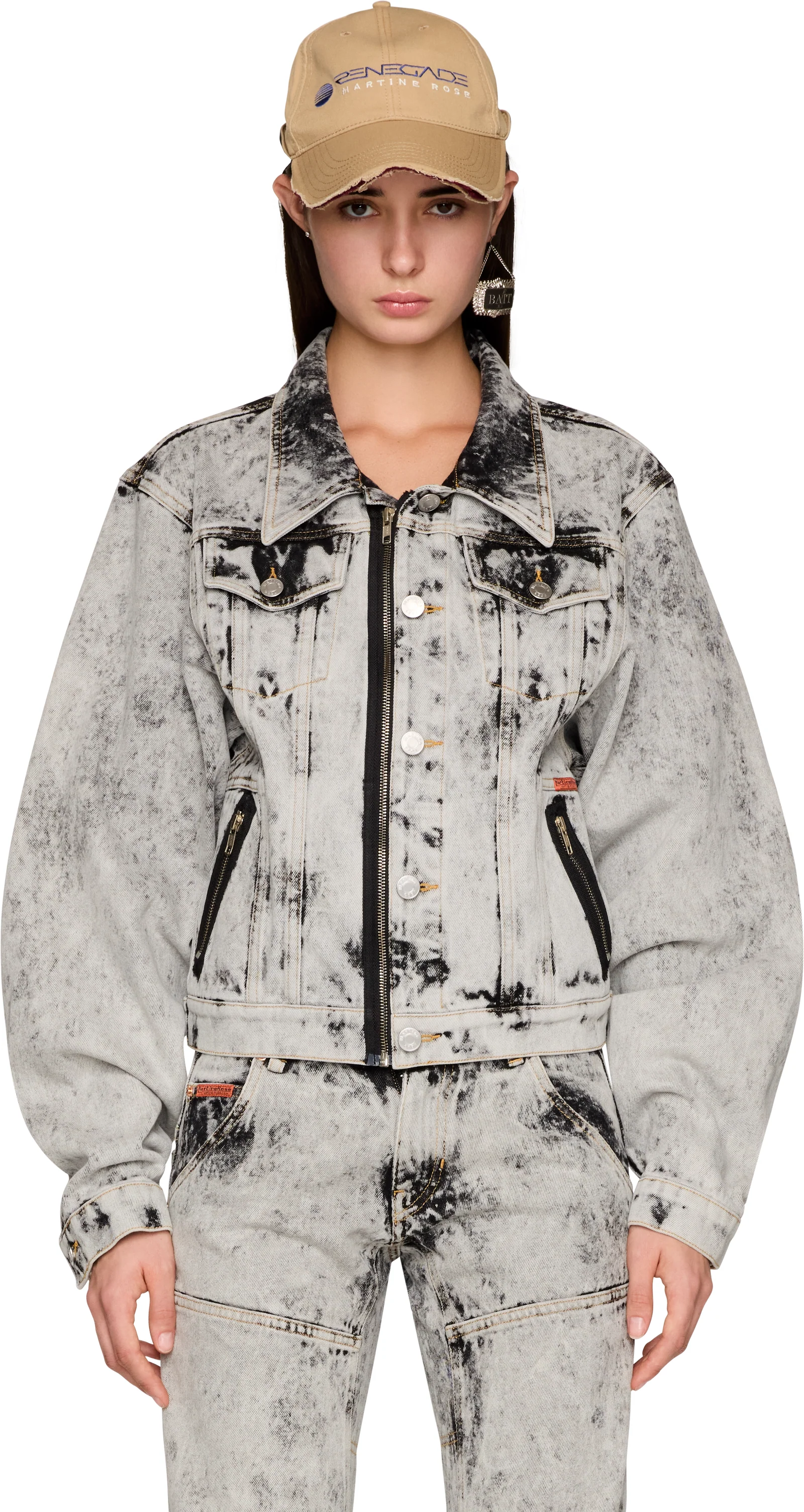 Martine Rose Zip Front Denim Jacket