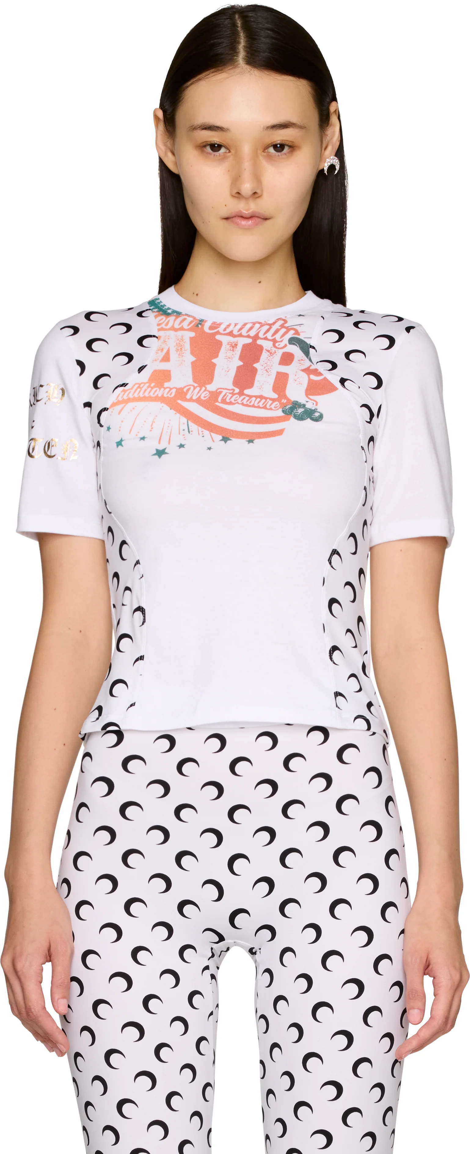 Marine Serre Regenerated Graphic Baby Fit T-Shirt