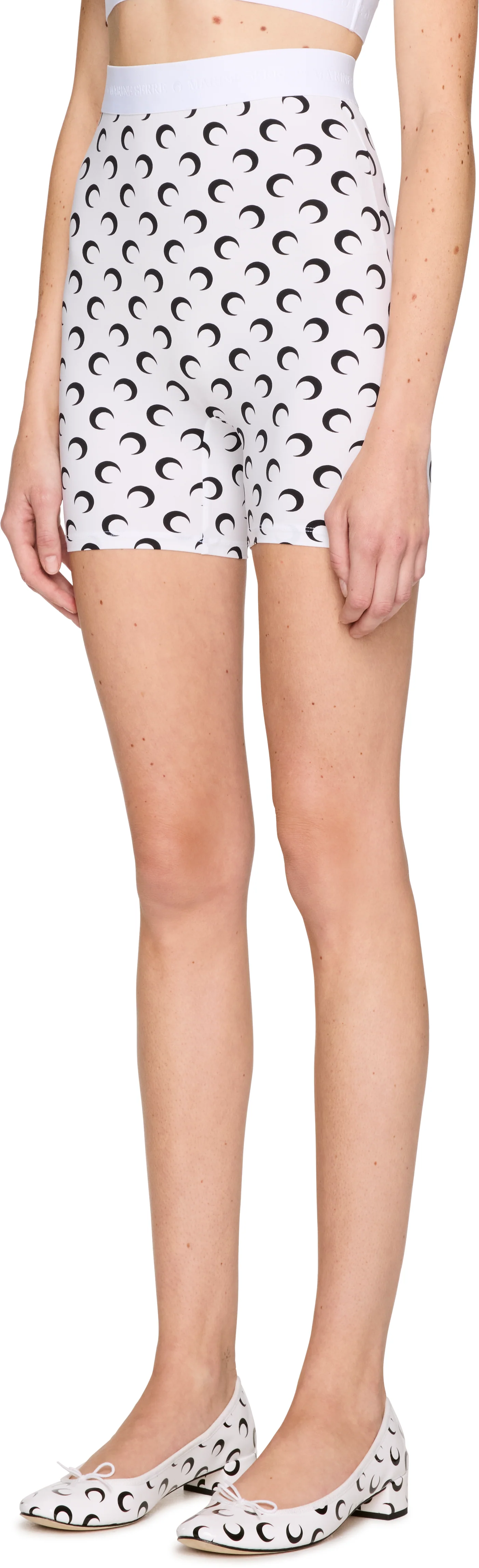 Marine Serre Recycled Moon Jersey Mini Shorts