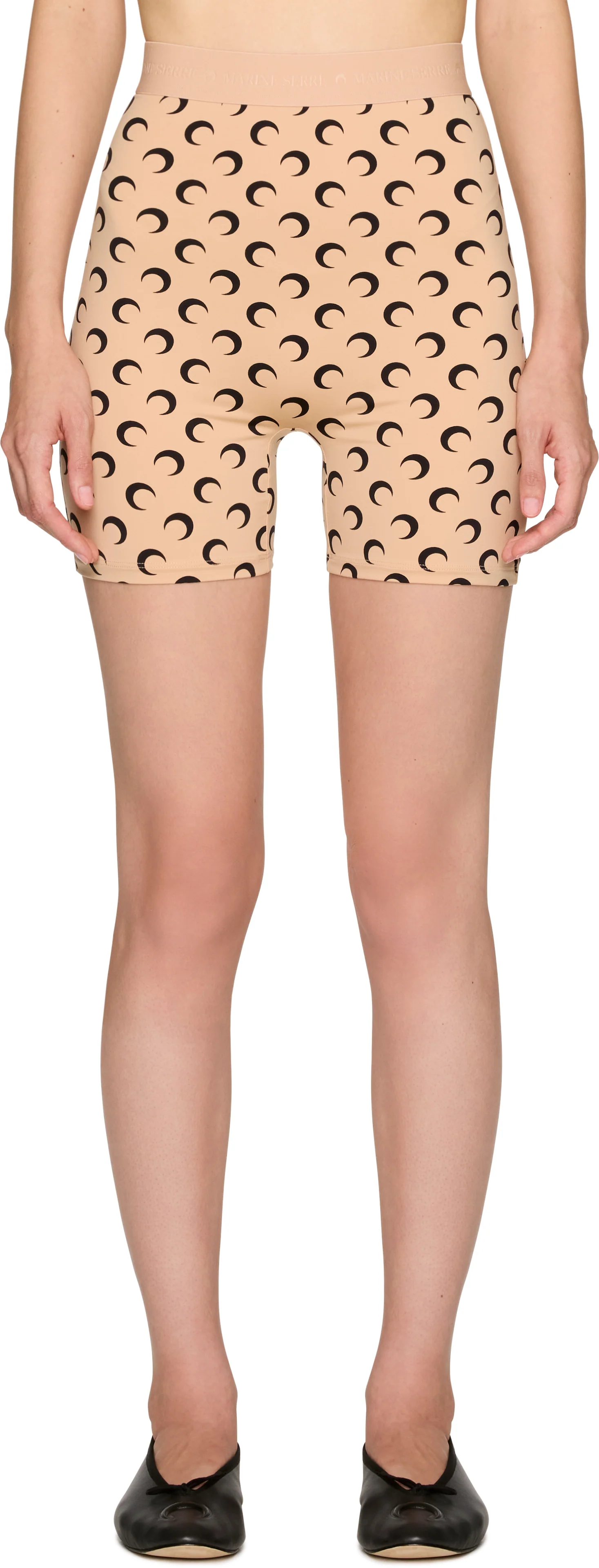 Marine Serre Recycled Moon Jersey Mini Shorts