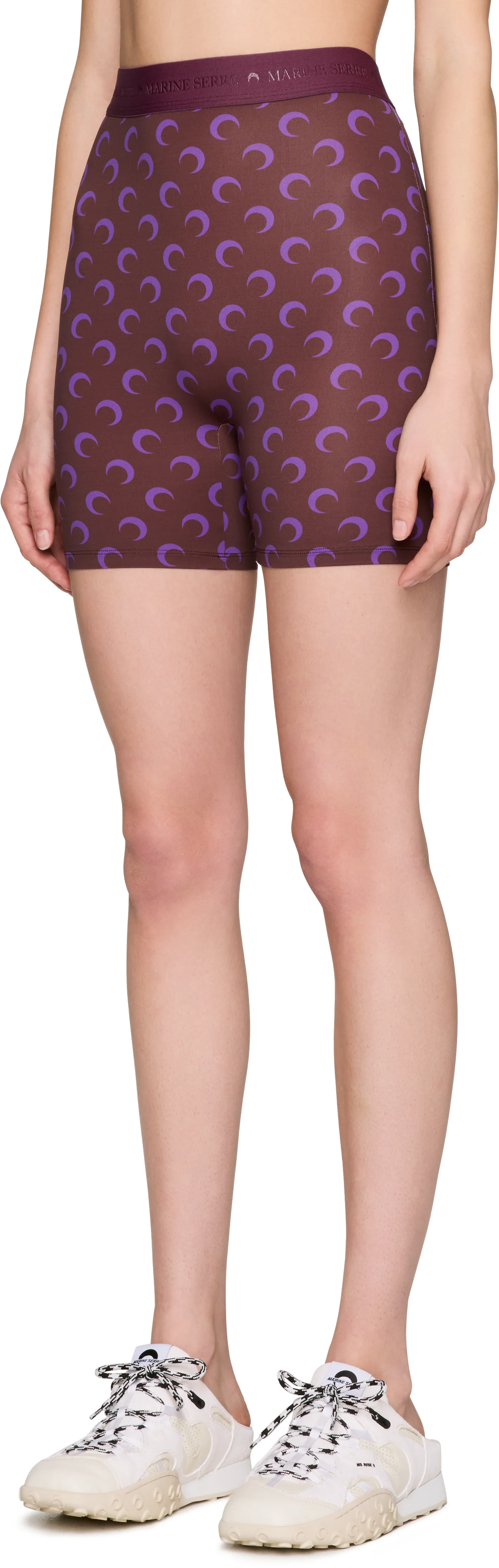 Marine Serre Moon Printed Jersey Mini Shorts
