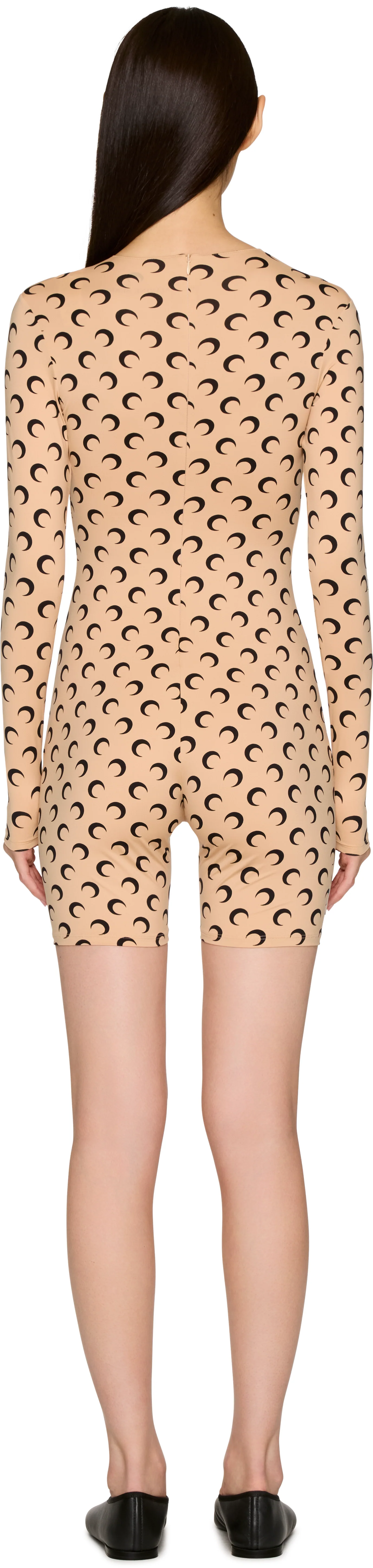 Marine Serre Recycled Moon Jersey Short Catsuit