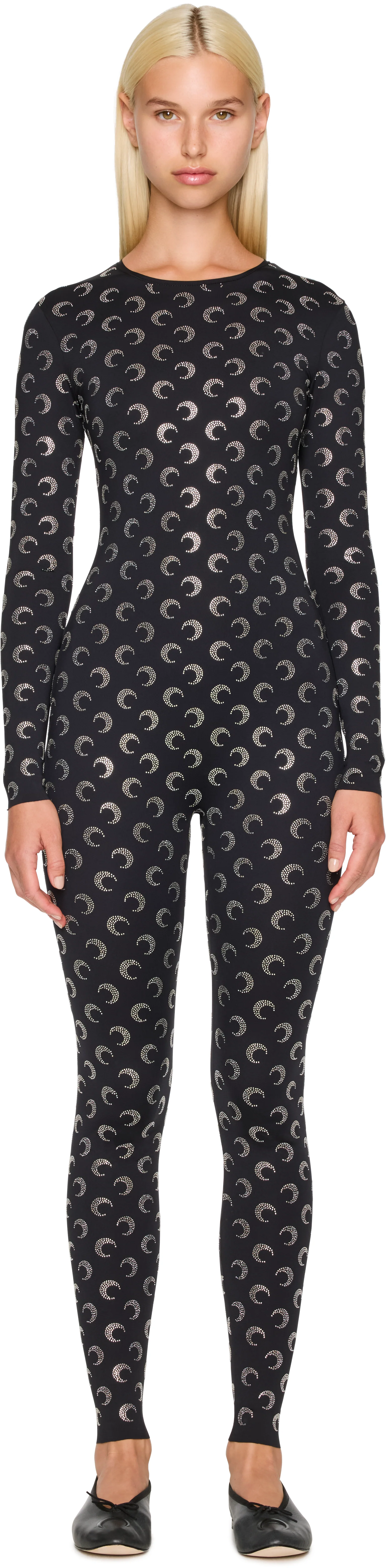 Marine Serre Recycled Moon Strass Jersey Catsuit
