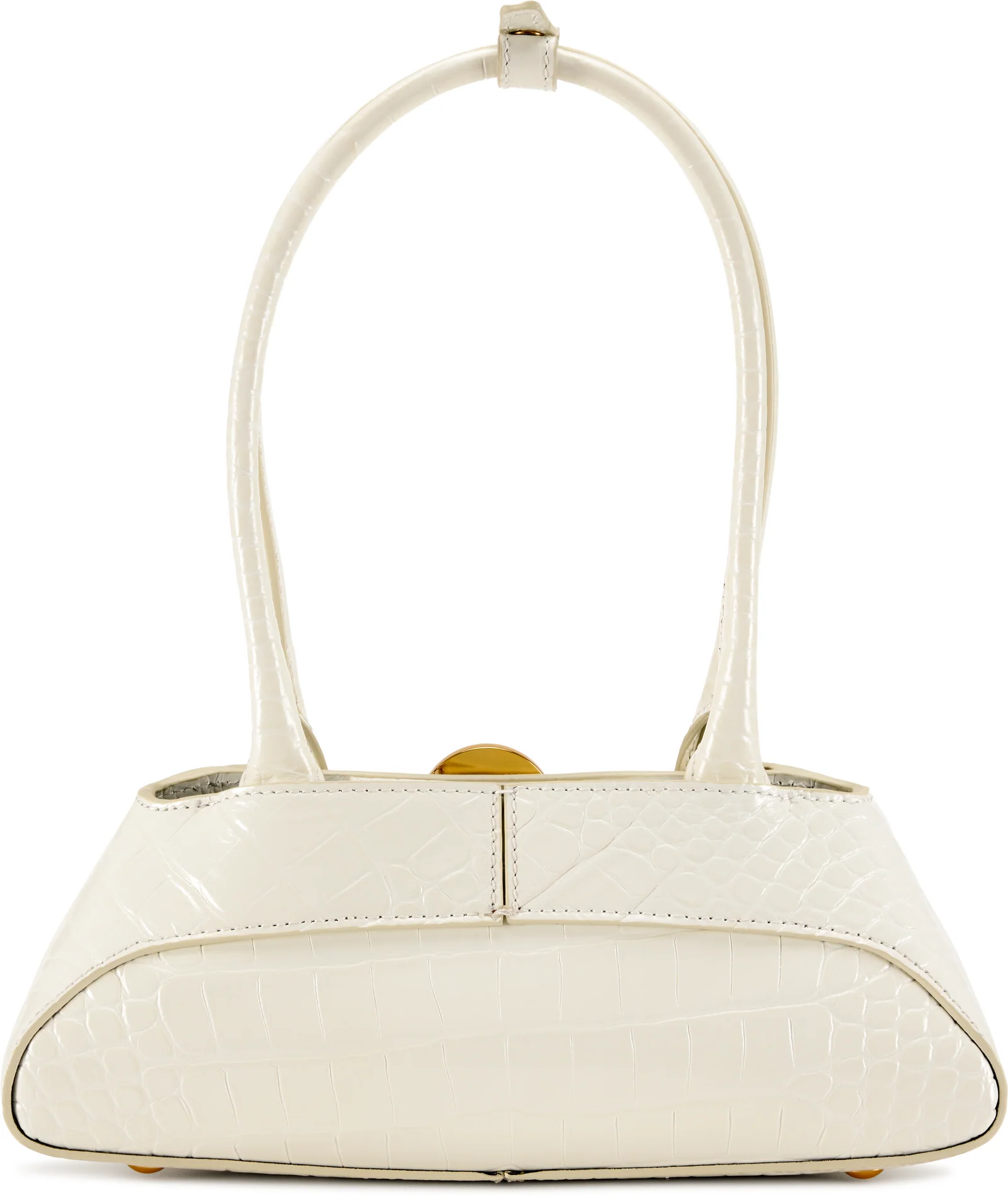 Marine Serre Crocodile Embossed Leather Aurora Mini Bag