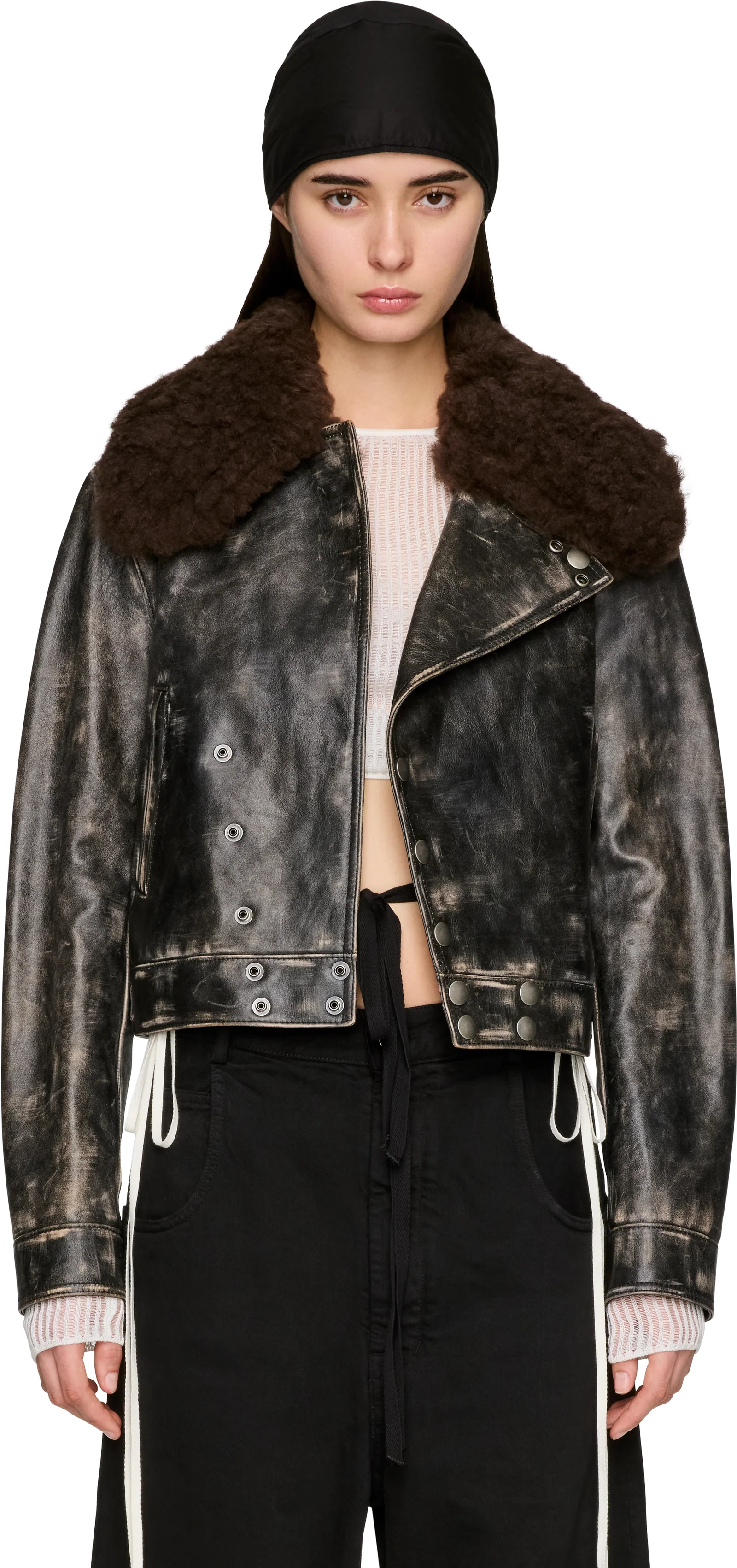 Ann Demeulemeester Wiebke Perfecto Leather Jacket
