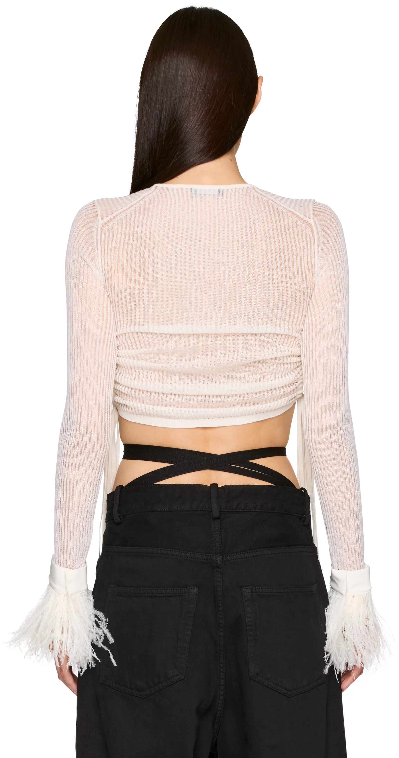 Ann Demeulemeester Vaya Frisee Feather Cuffs
