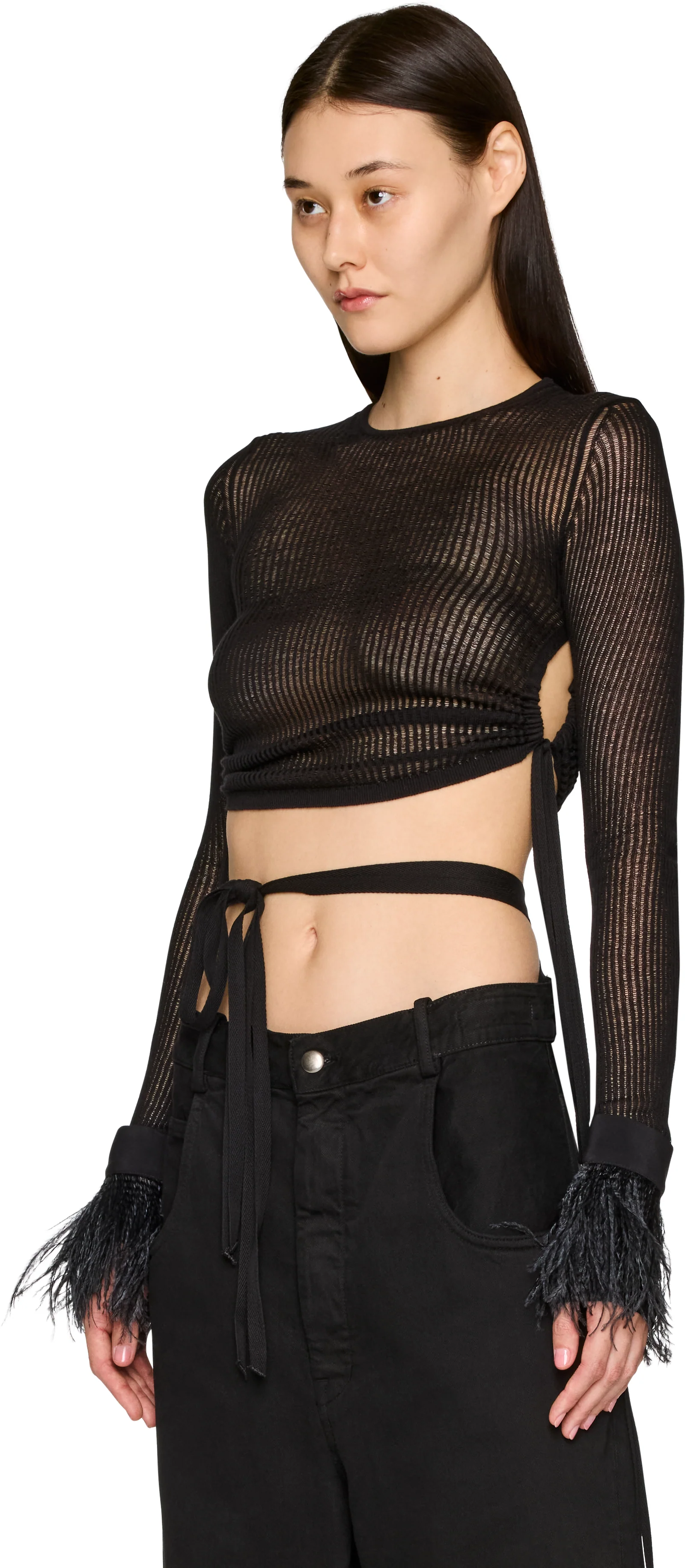 Ann Demeulemeester Vaya Frisee Feather Cuffs