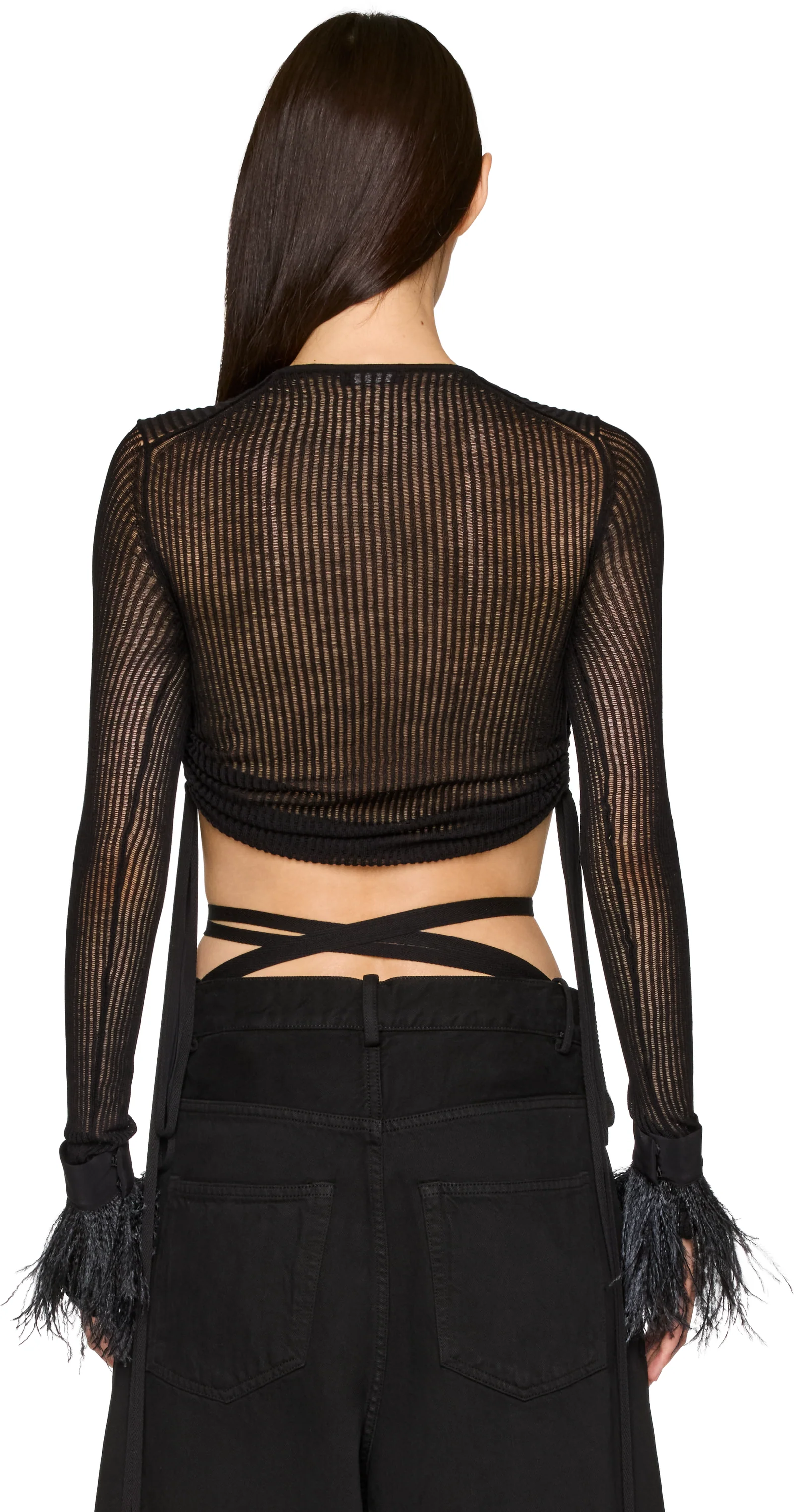 Ann Demeulemeester Vaya Frisee Feather Cuffs