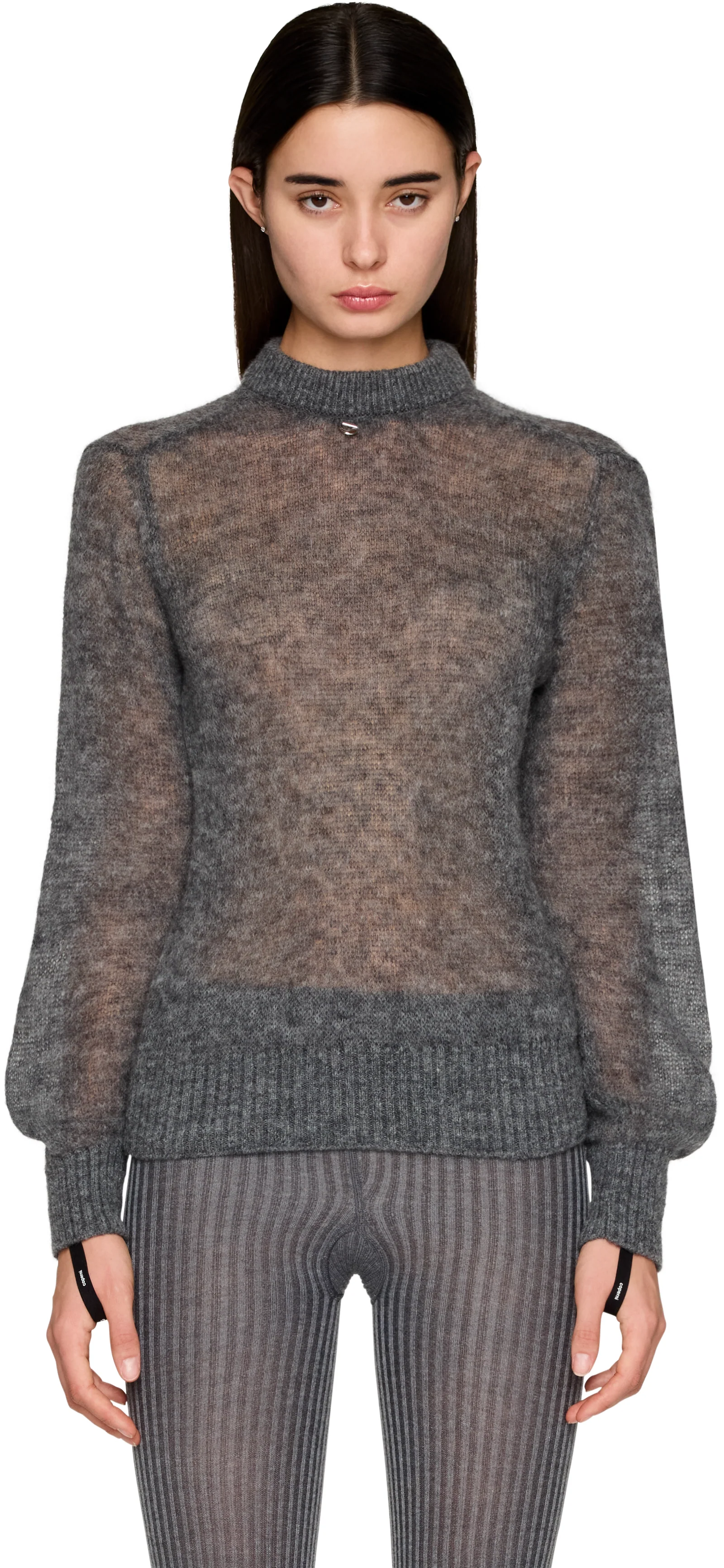 Coperni Transparent Alpaca Crewneck Sweater