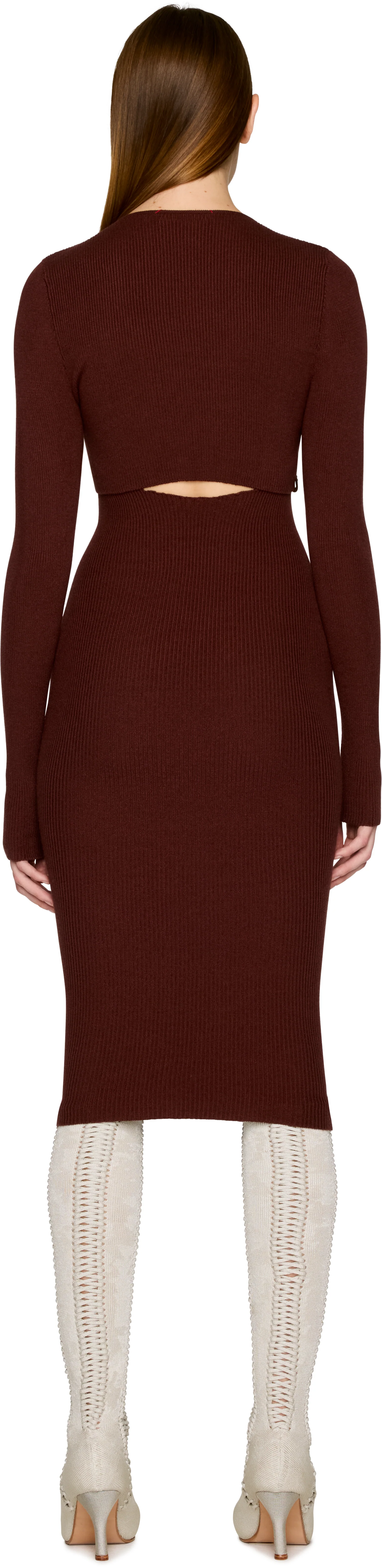 Isa Boulder Argyle Open Midi Dress