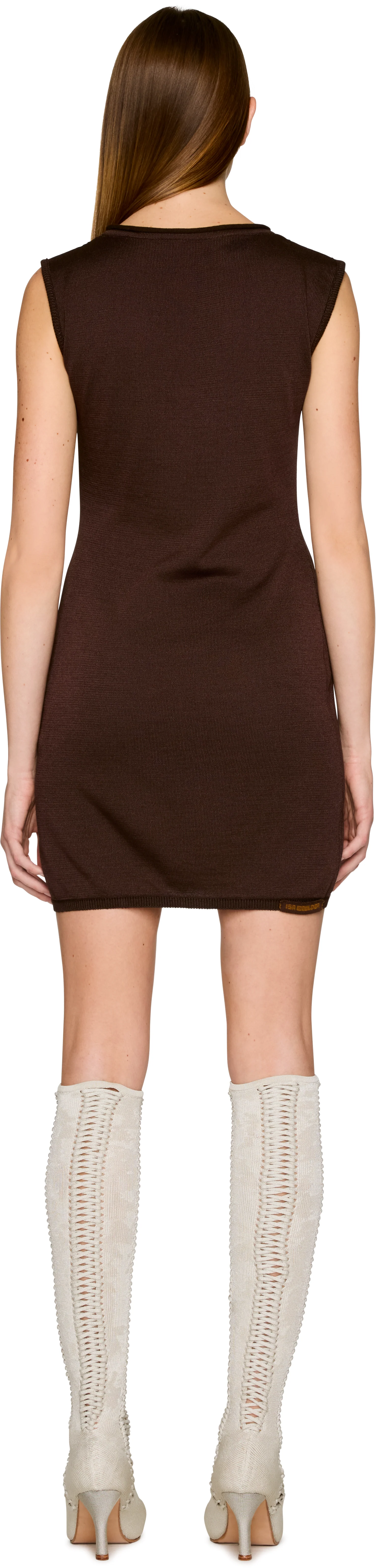 Isa Boulder Frangipani Carve Mini Dress
