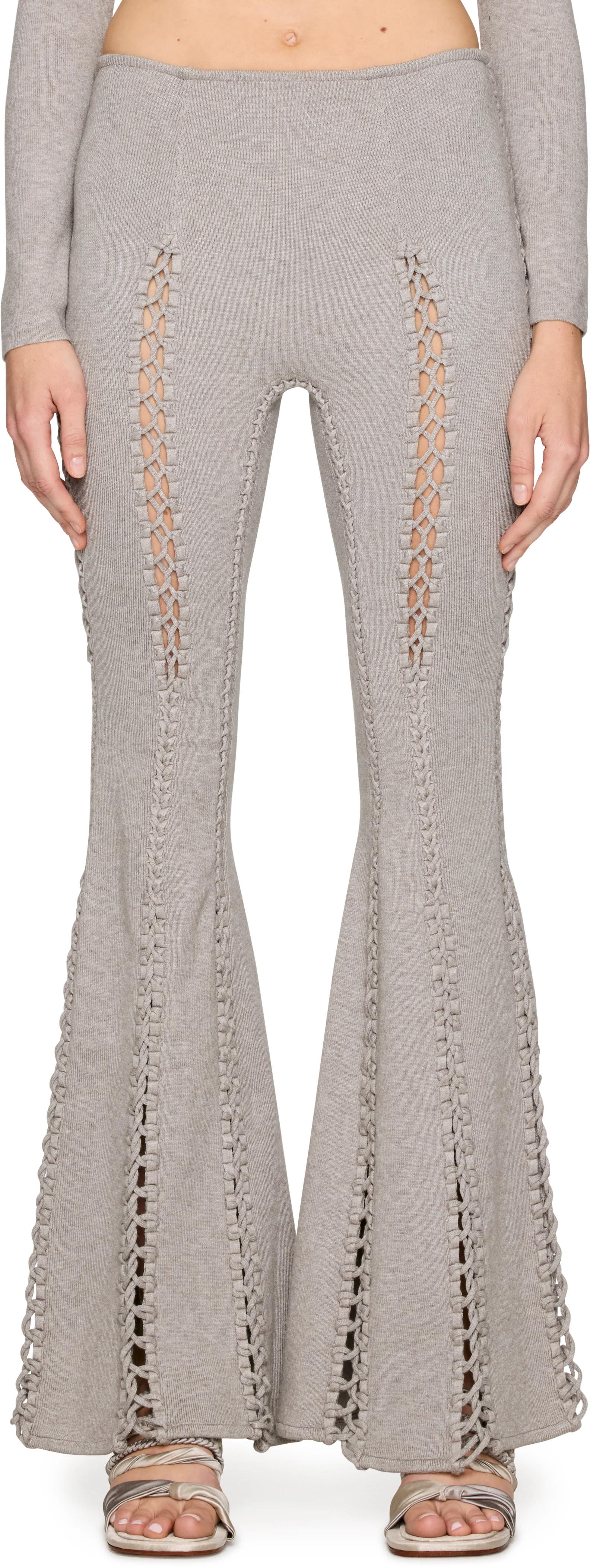 Isa Boulder Suture Boot-Cut Lounge Pants