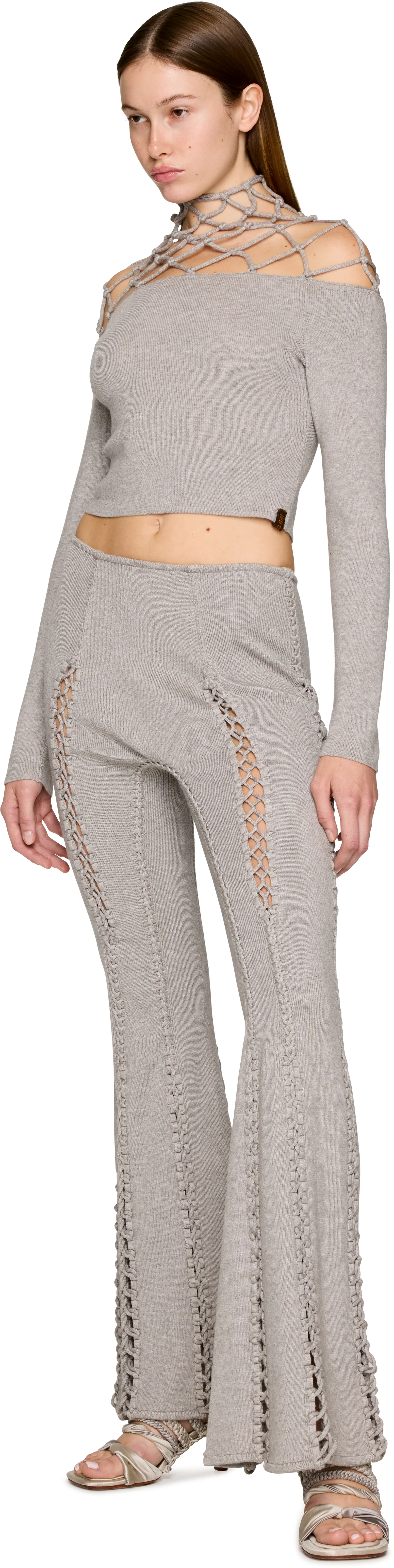 Isa Boulder Suture Boot-Cut Lounge Pants