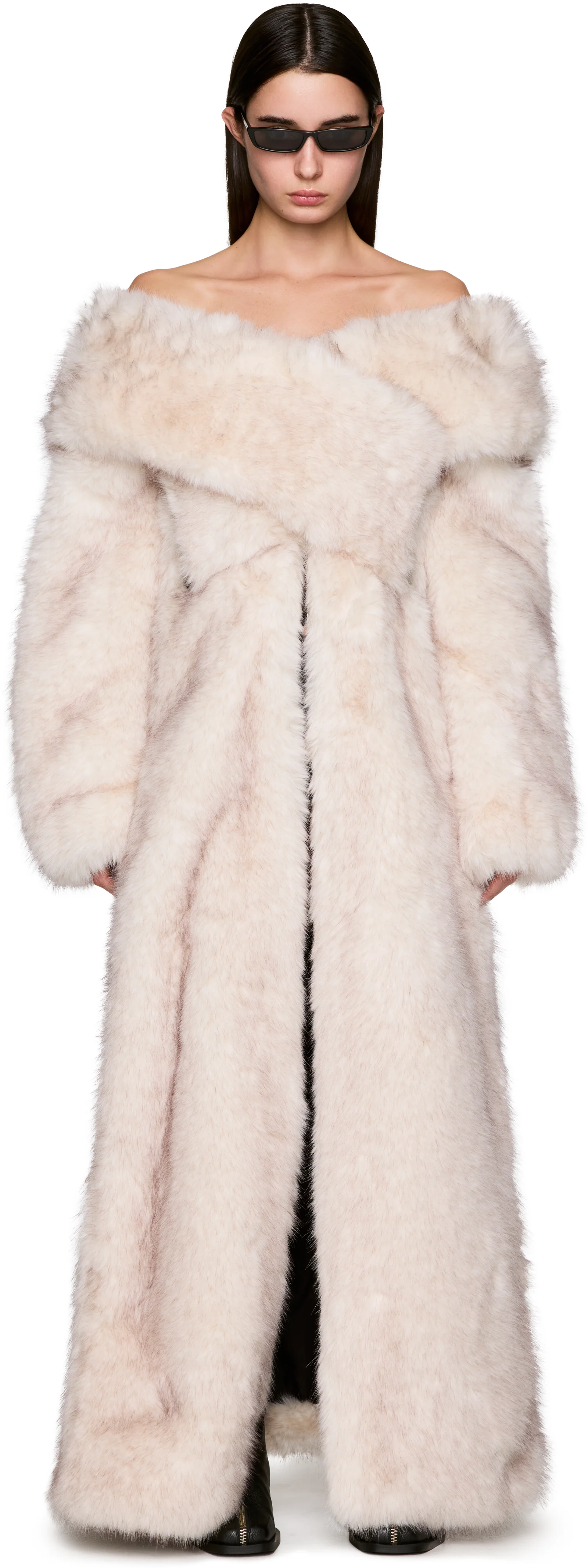 GmbH Demi-Couture Oren Off Shoulder Faux-Fur Coat