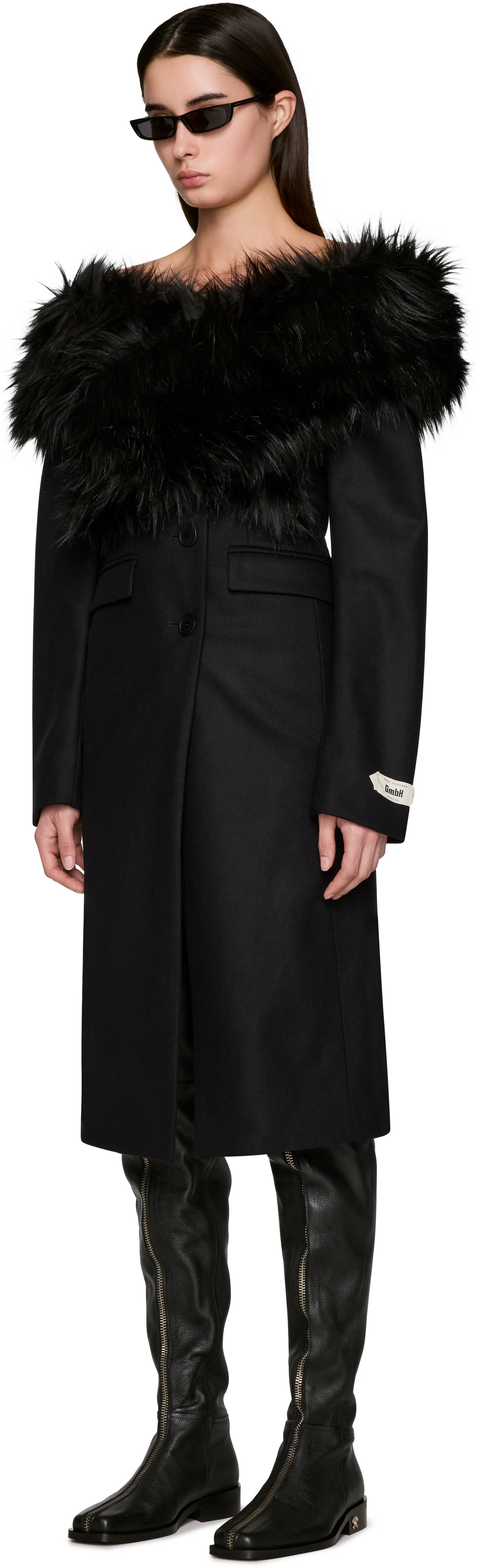 GmbH Demi-Couture Bijan Faux-Fur Stole Coat