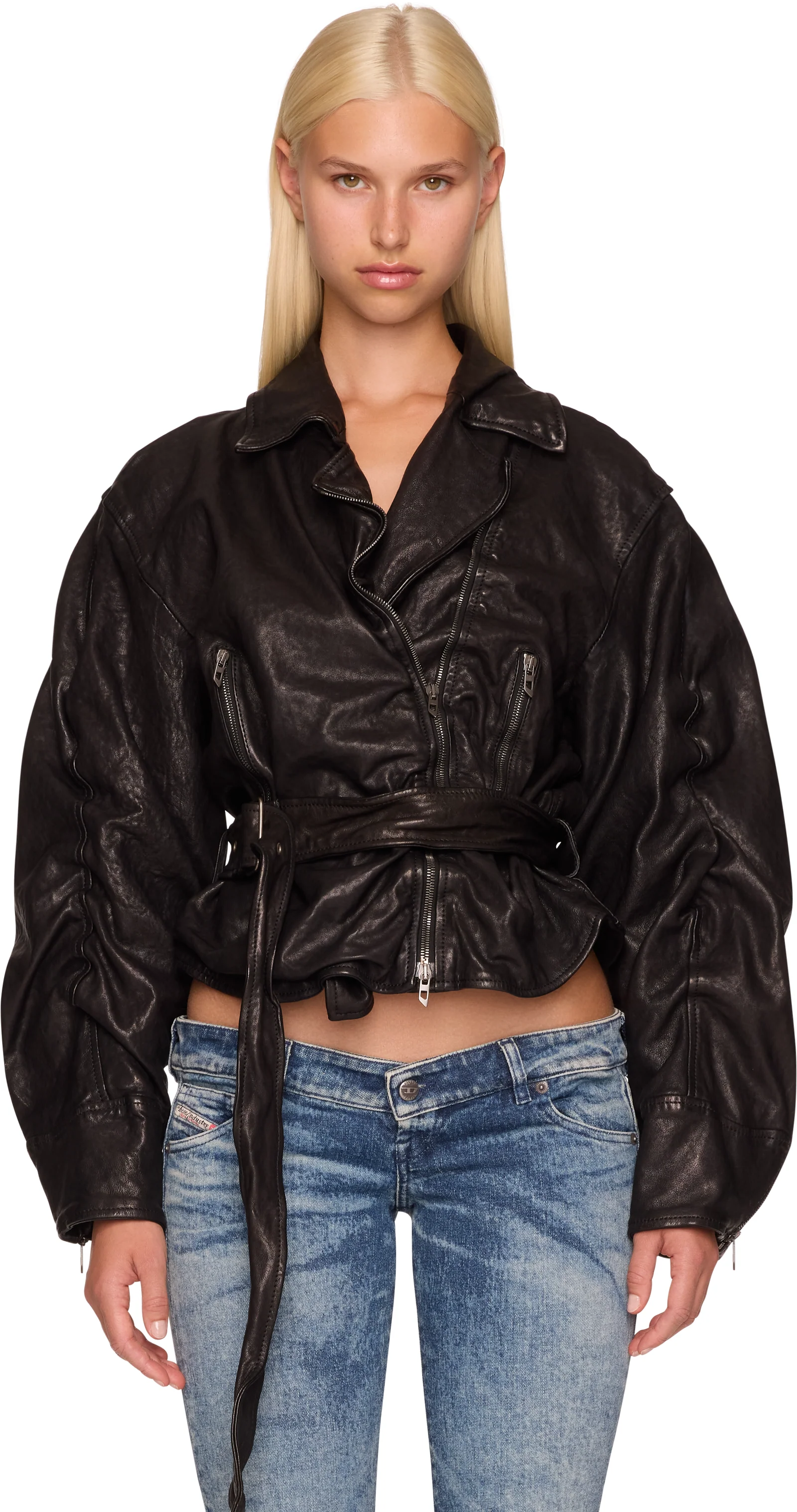 Diesel L-Oys Leather Jacket