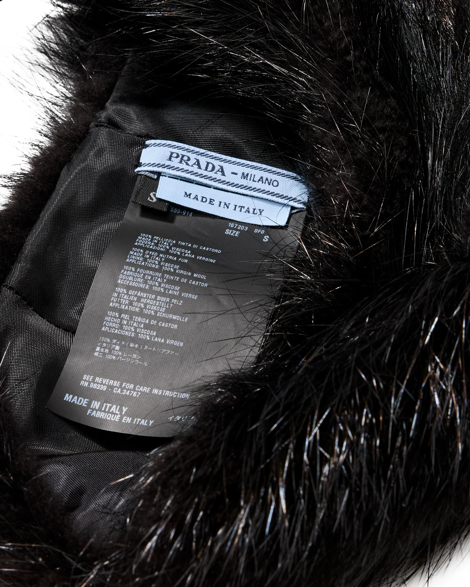Prada Fur Helmet Hat