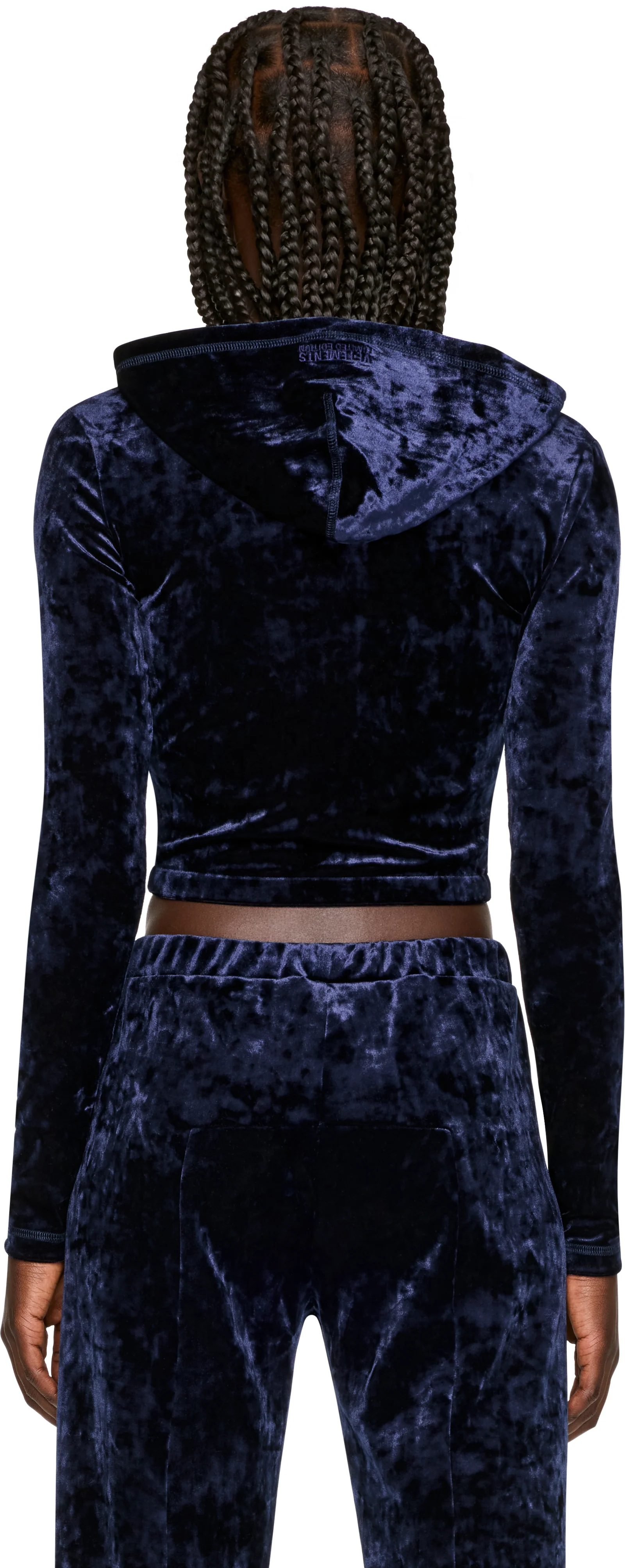 VETEMENTS Velvet Zip-Up Hoodie