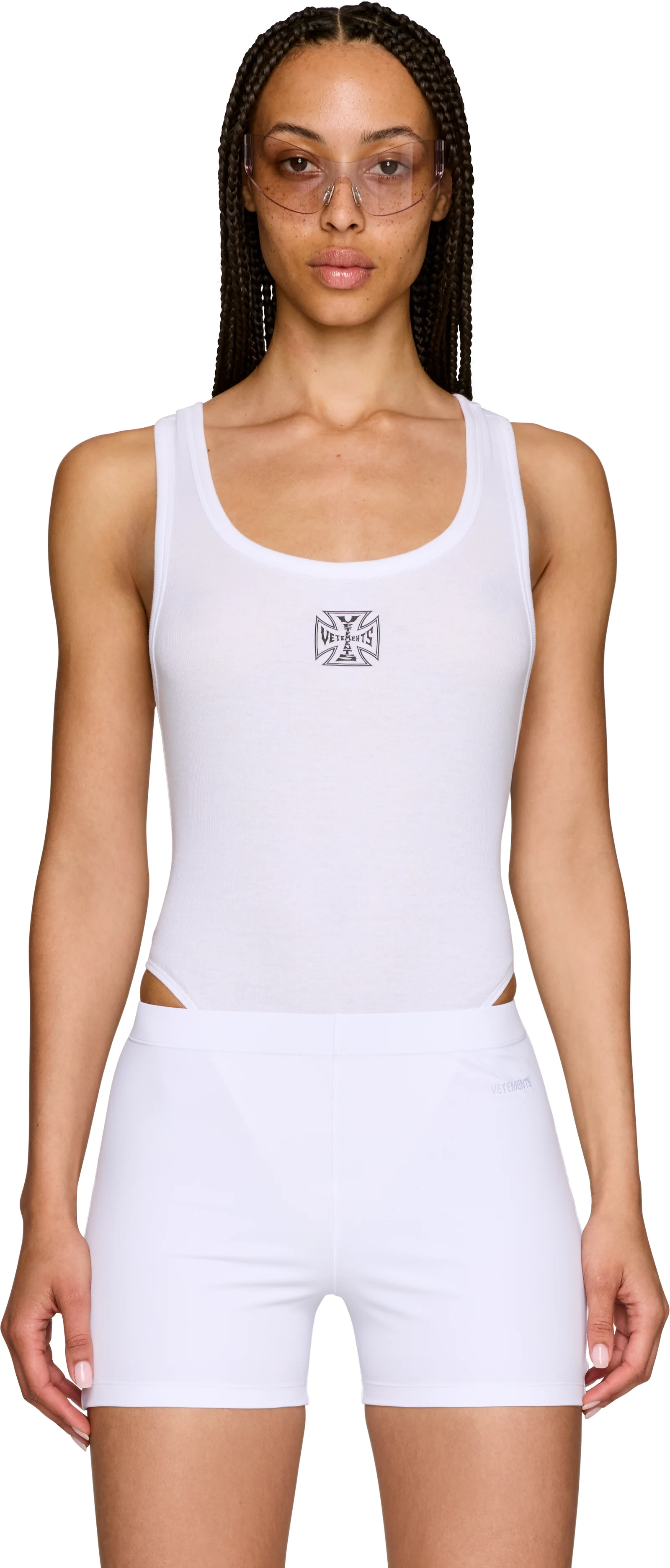 VETEMENTS Biker Cross Logo Bodysuit