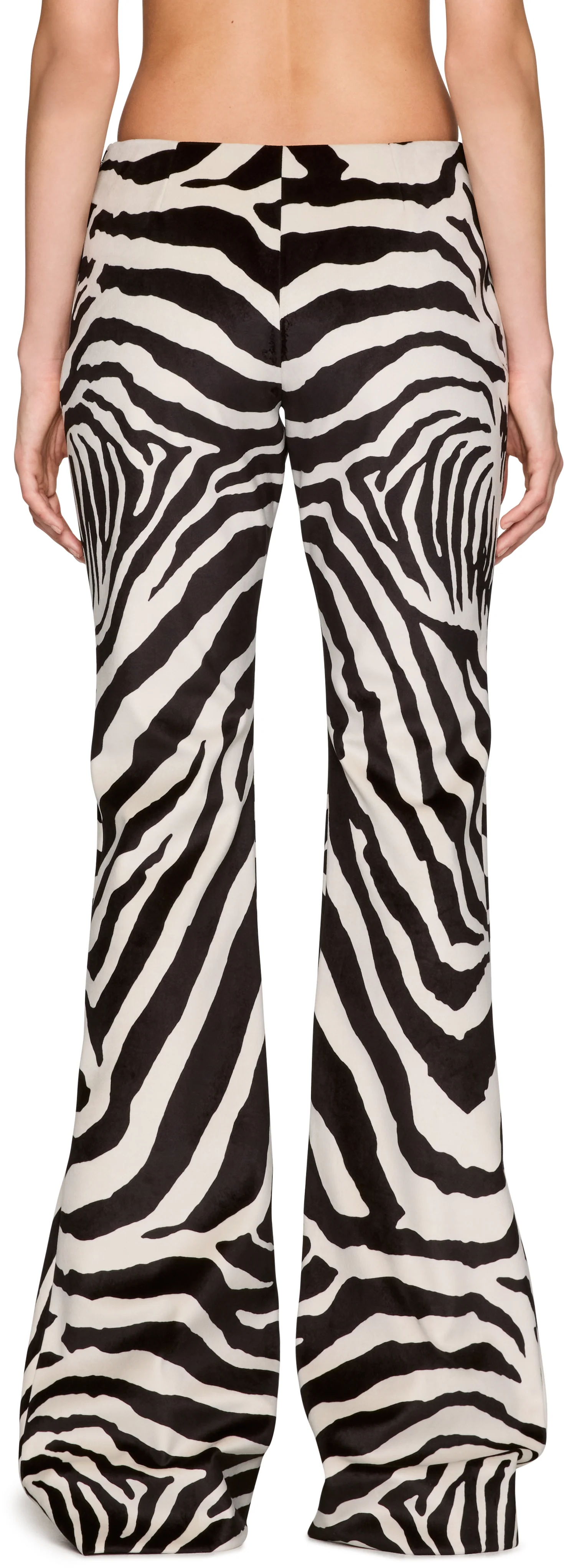 Duran Lantink Zebra Print Flare Trousers