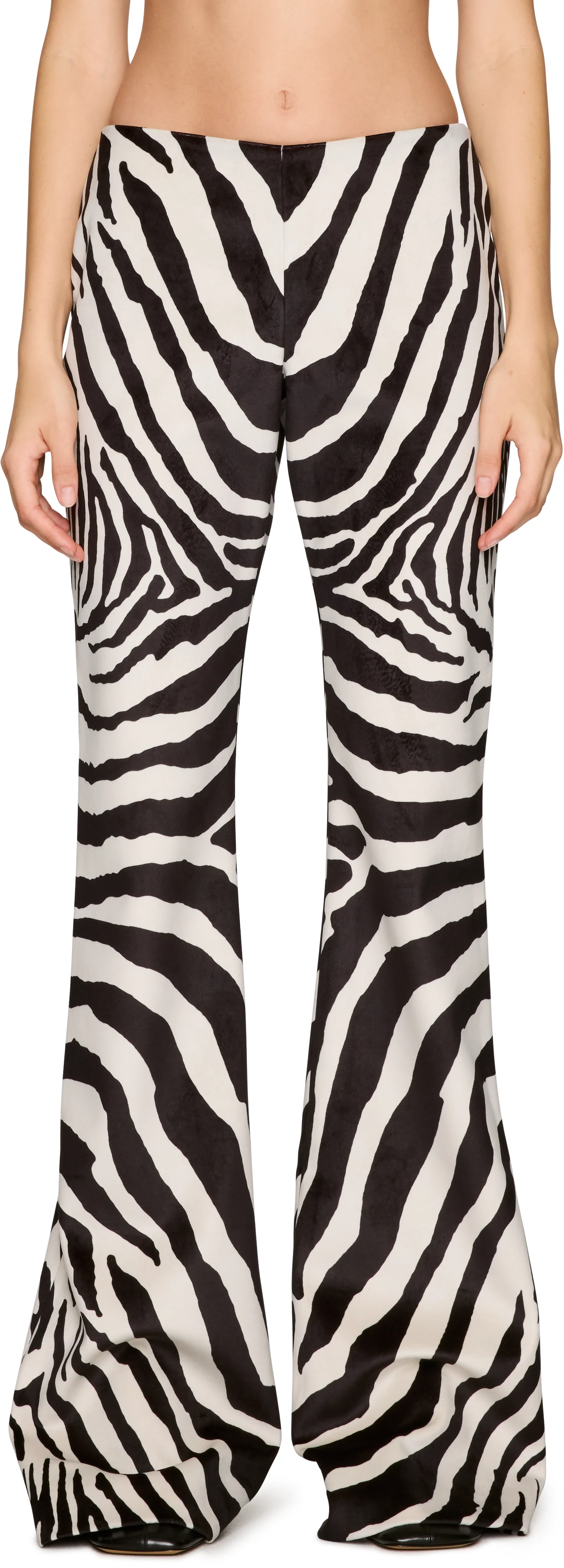 Duran Lantink Zebra Print Flare Trousers
