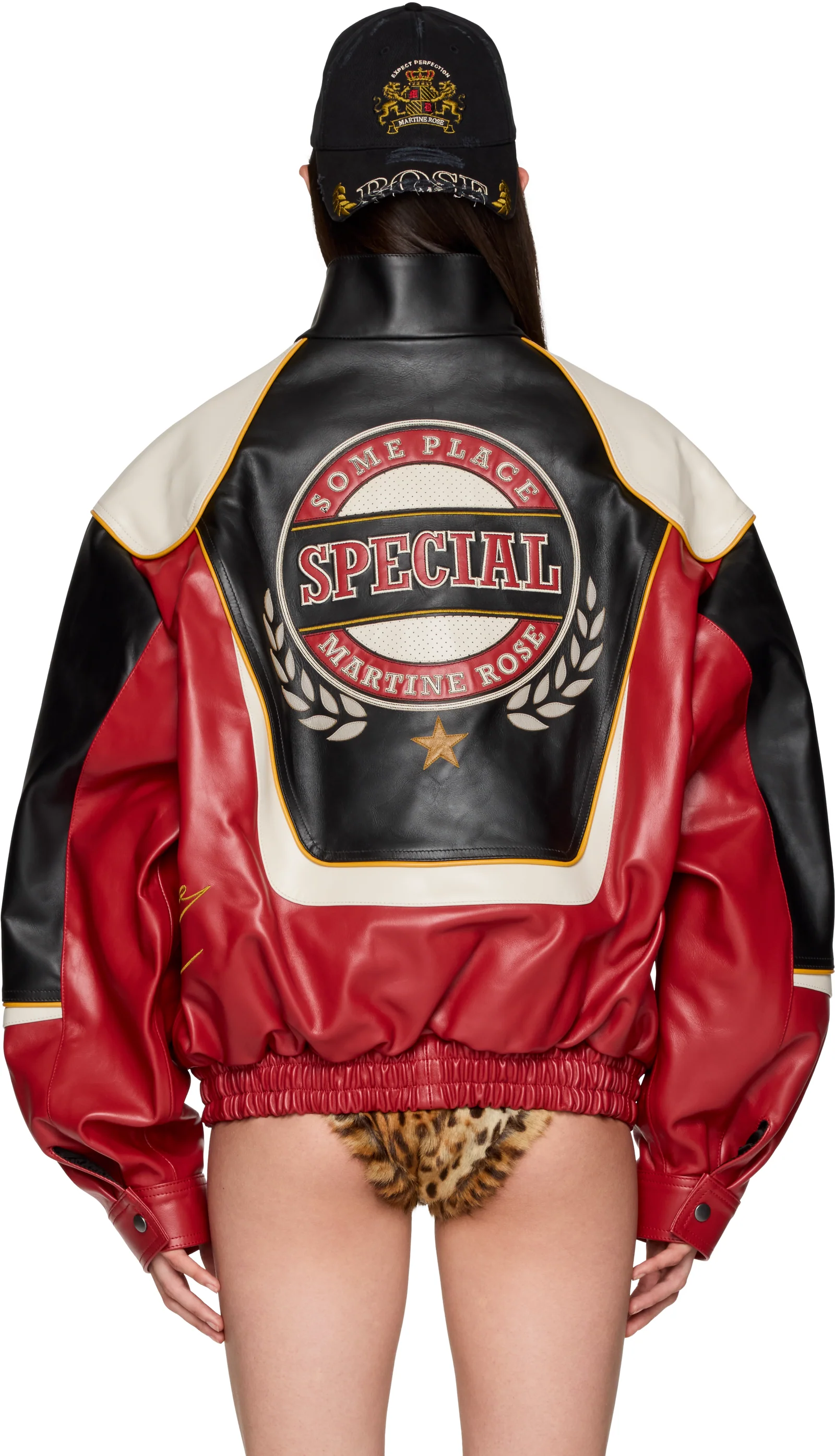 Martine Rose Superbowl Leather Jacket