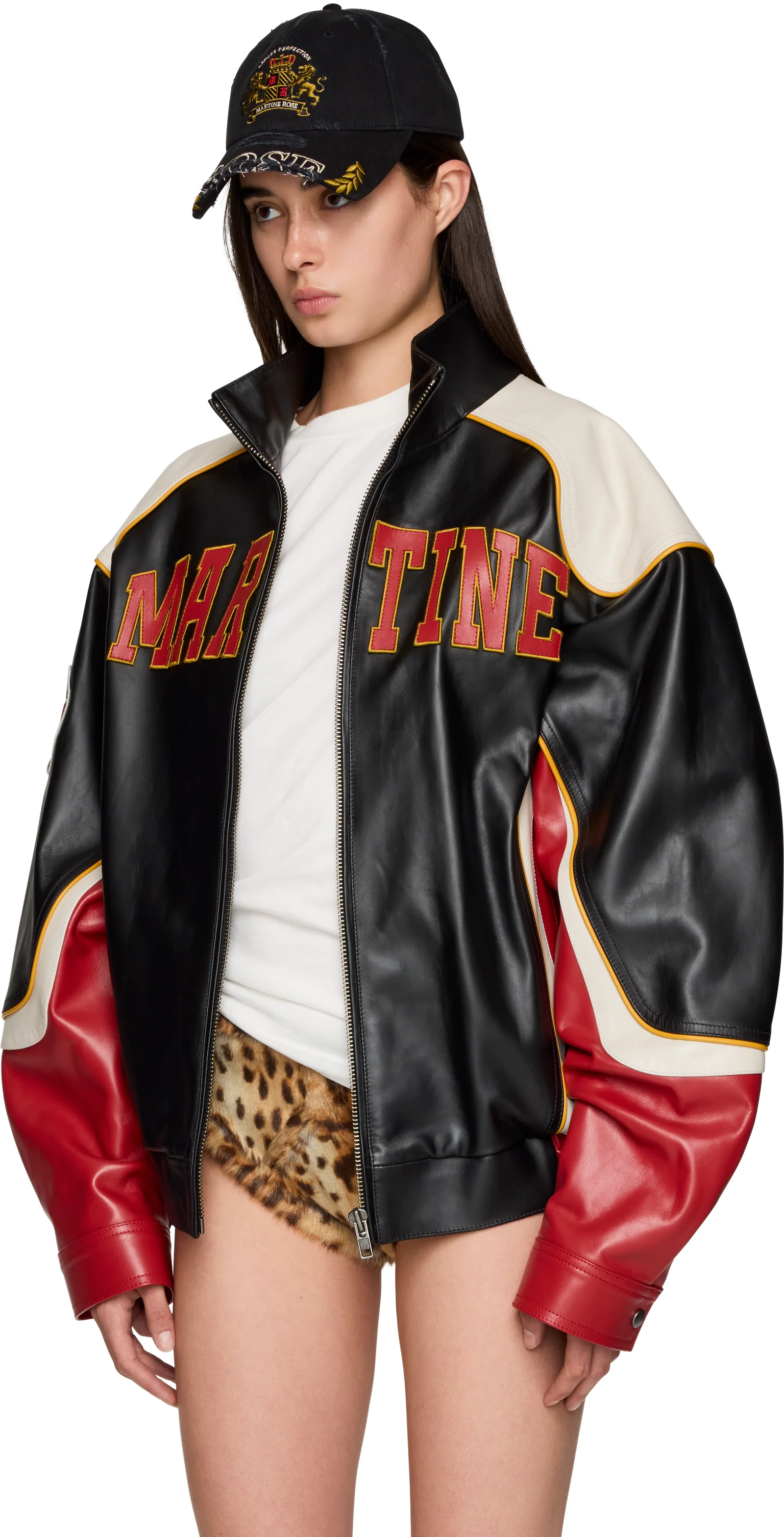 Martine Rose Superbowl Leather Jacket