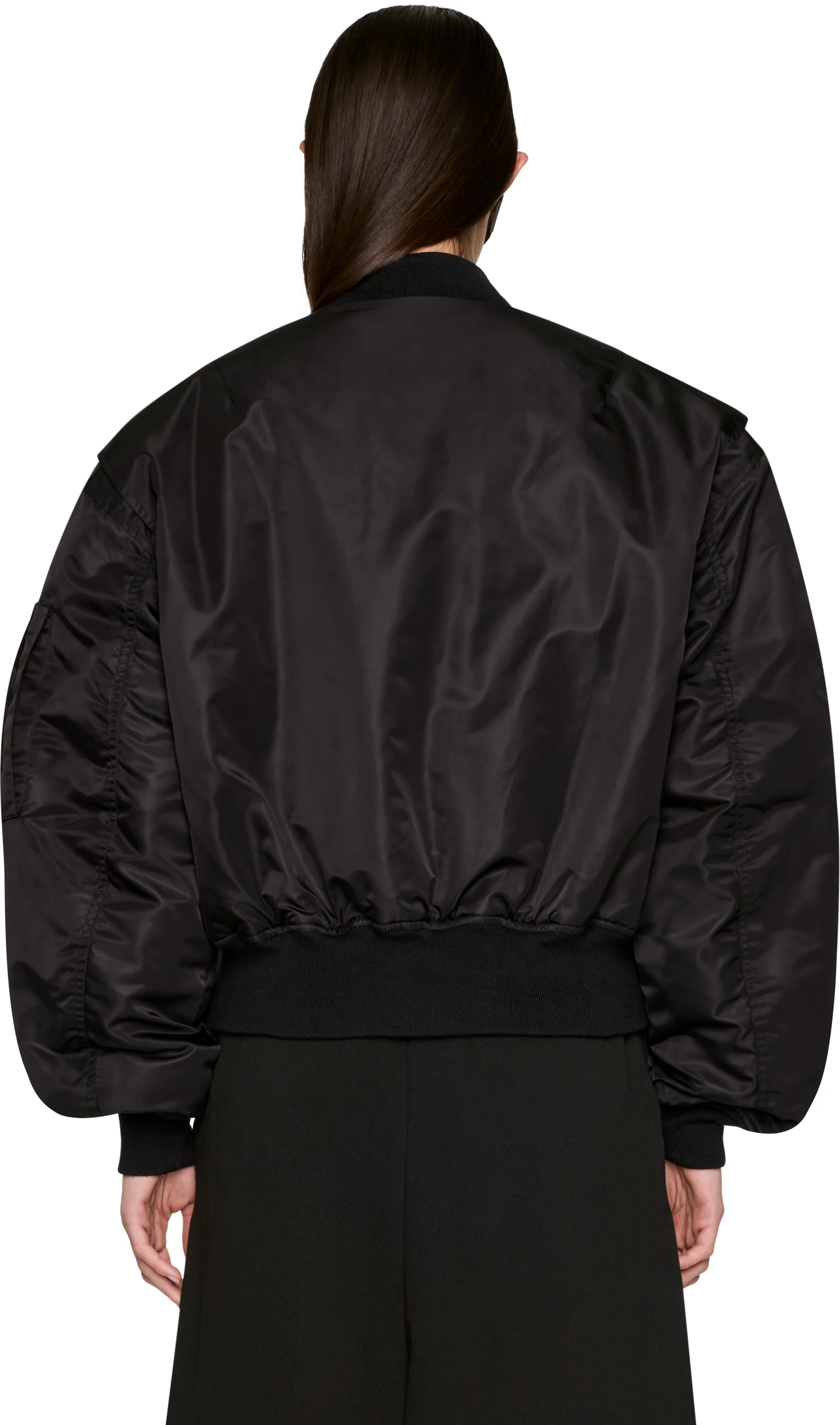 Entire Studios Cropped Broad Bomber Jacket
