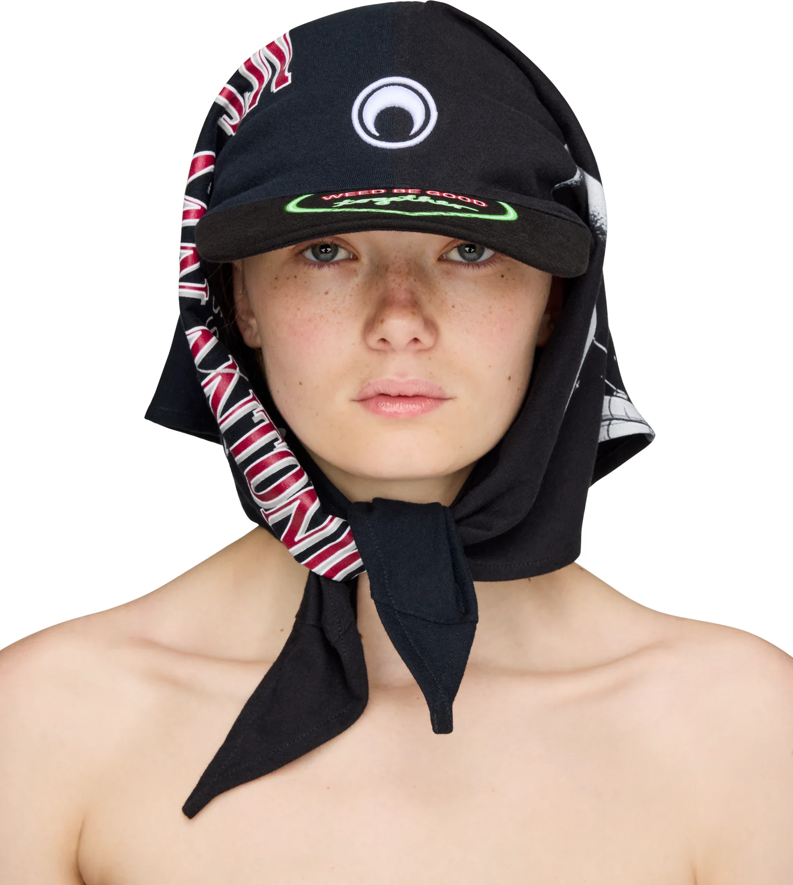 Marine Serre Regenerated Graphic T-Shirts Veiled Cap