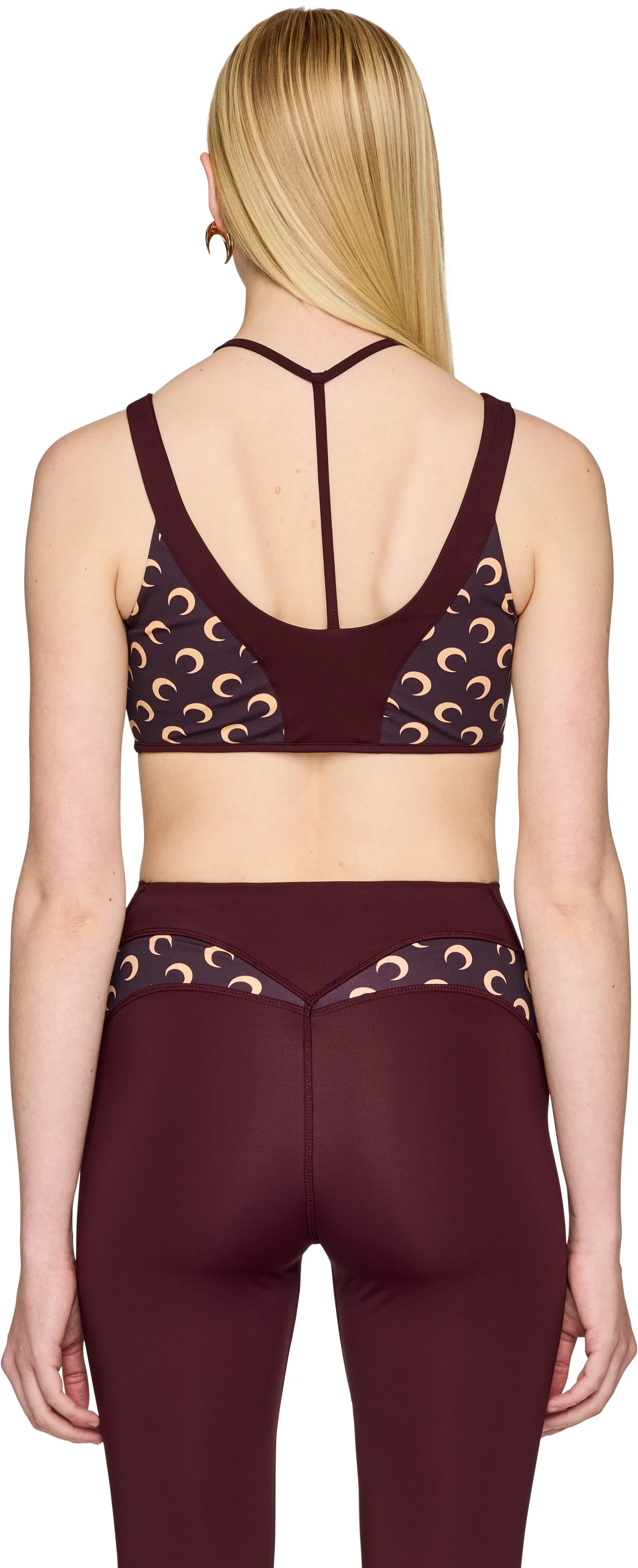 Marine Serre Athleisure Moon Printed Sports Bra