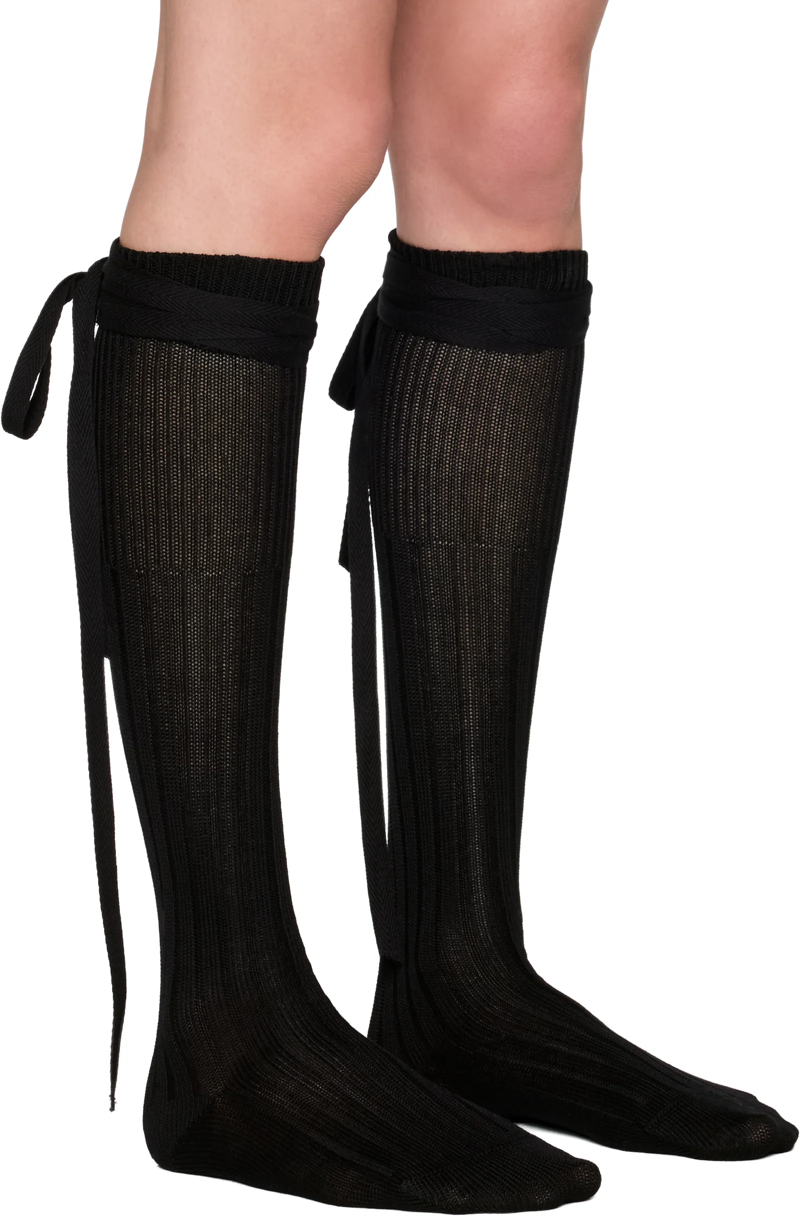 Ann Demeulemeester Jost Ribbon Detail Knee-High Socks