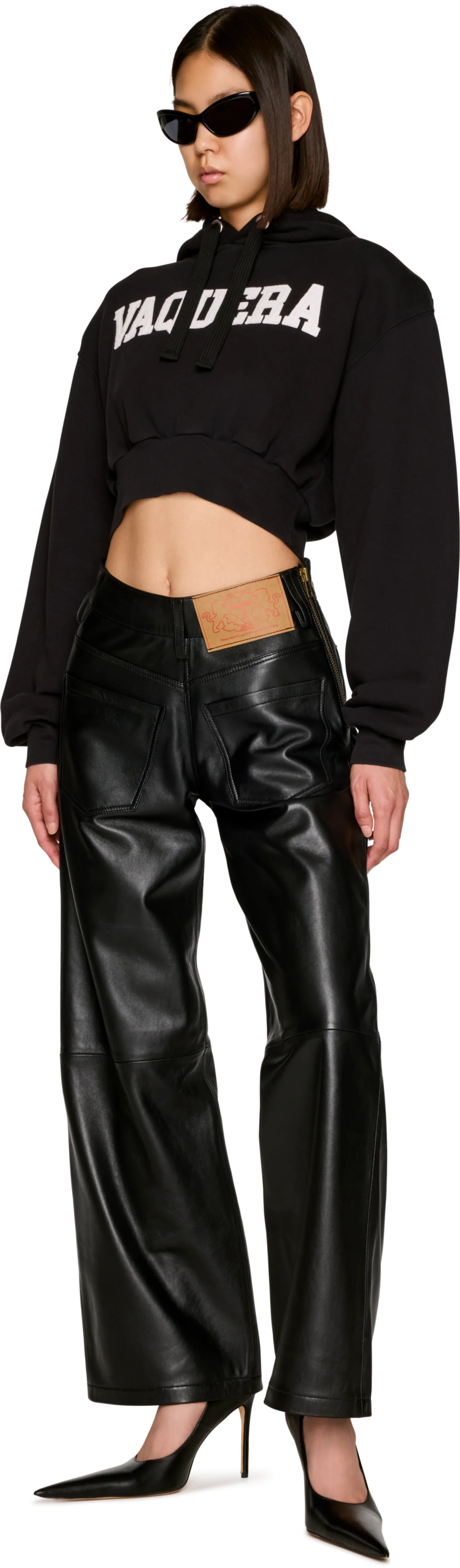 Vaquera Backwards Leather Trousers