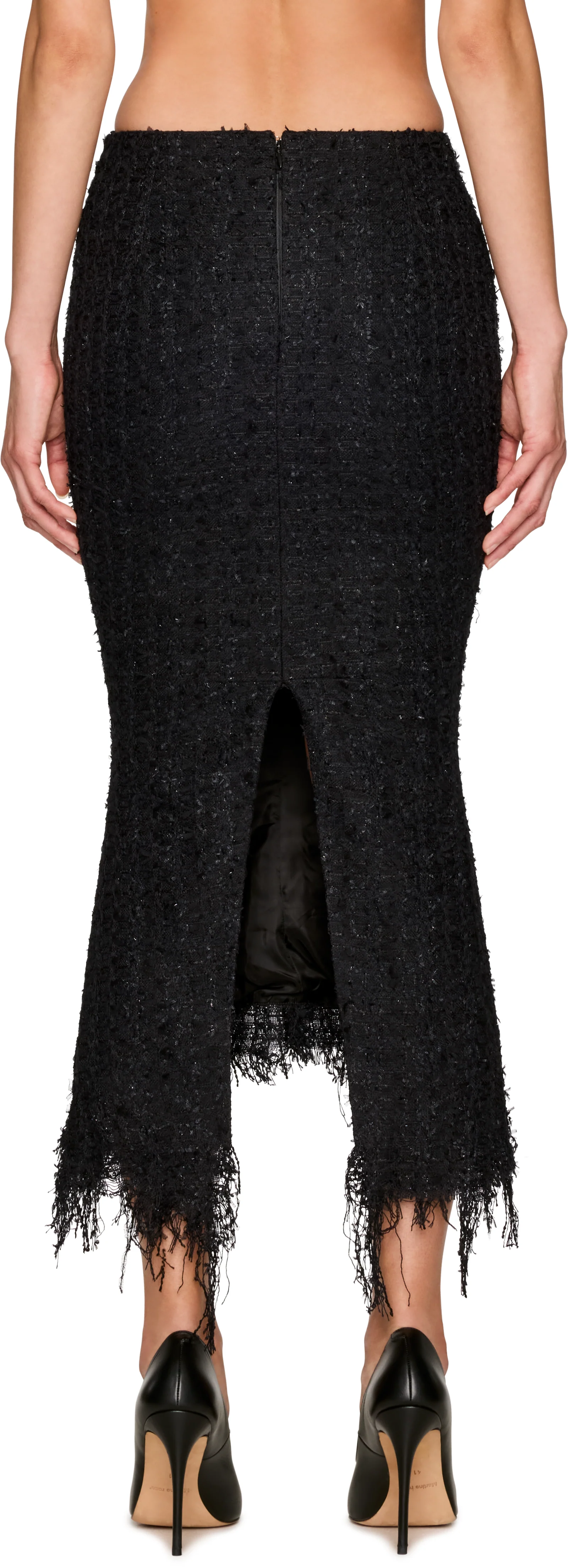 Matières Fécales Vendome Tweed Midi Skirt