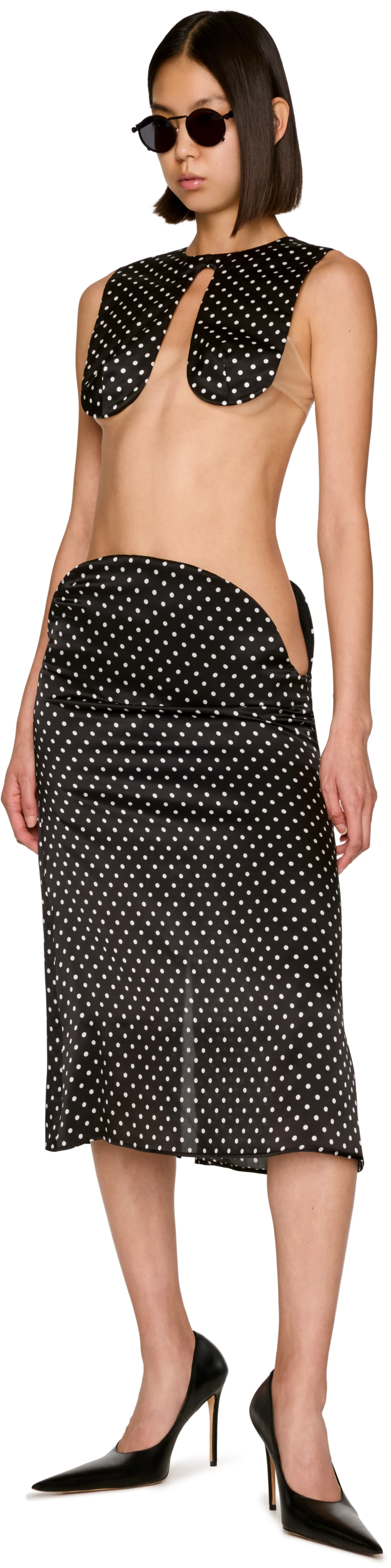 Jean Paul Gaultier Polka-Dot Cropped Top