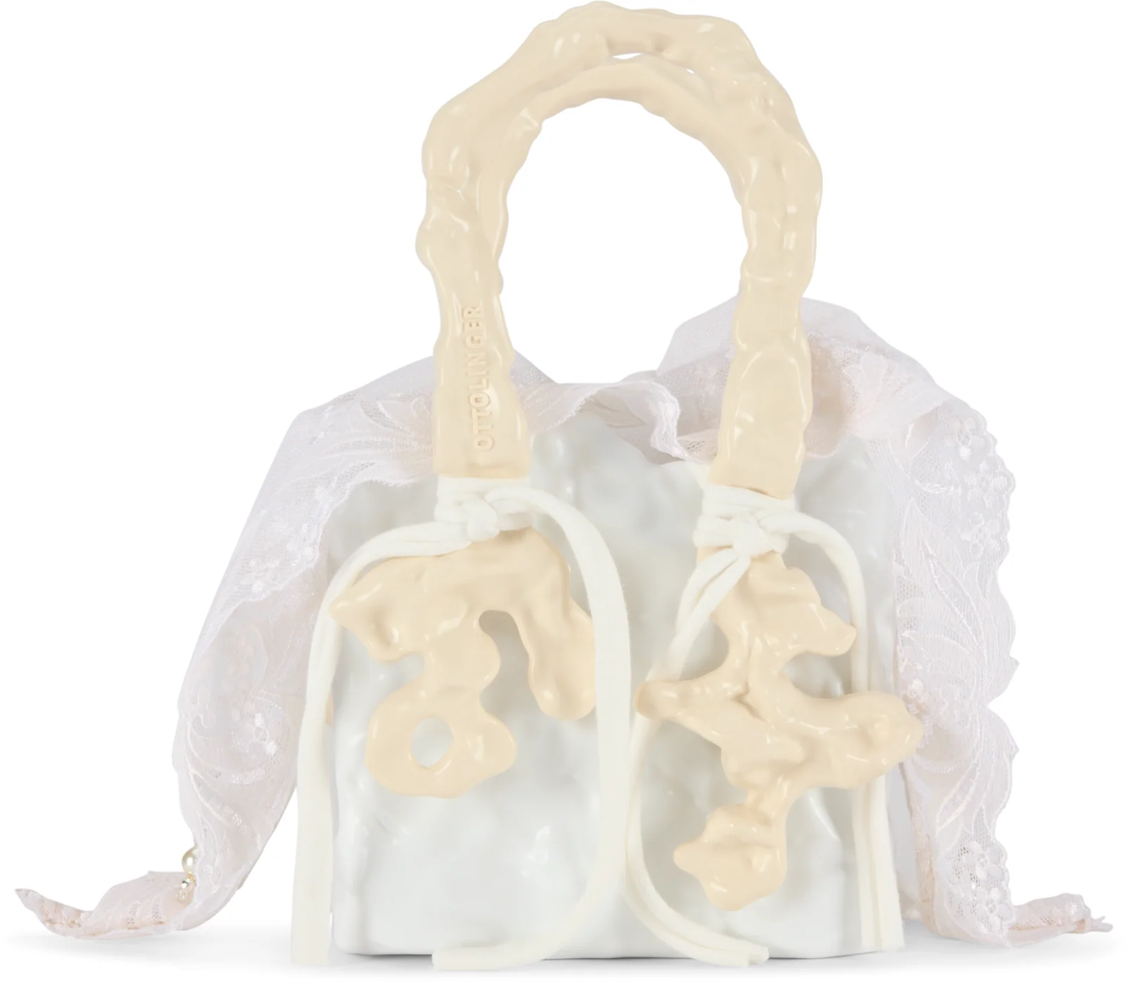 Ottolinger Dove Lace Ceramic Top Handle Bag