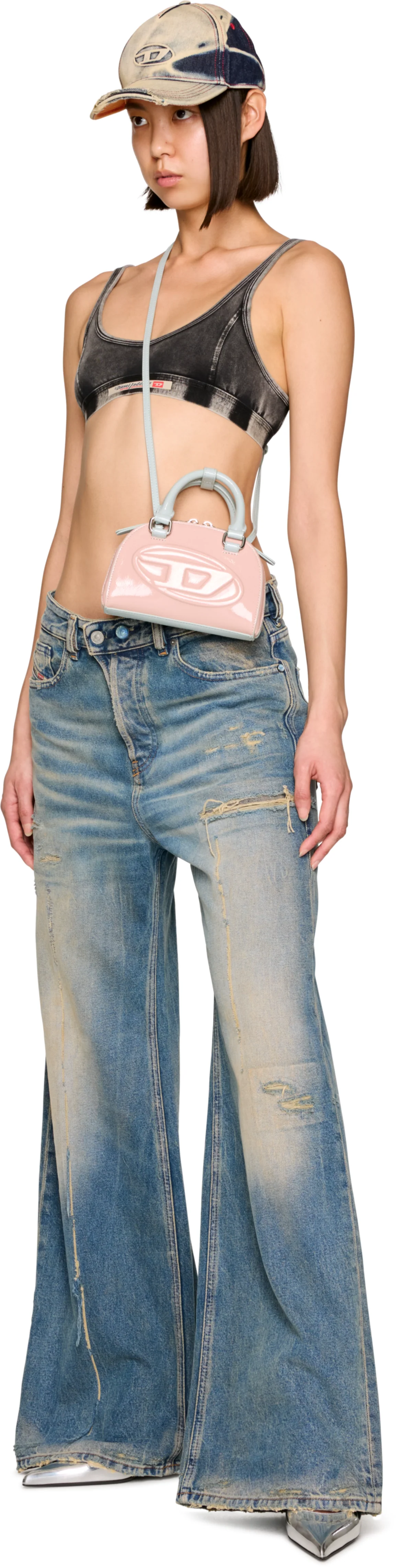 Diesel 1Dr 2.0 Dome Crossbody Xs Top Handle Bag