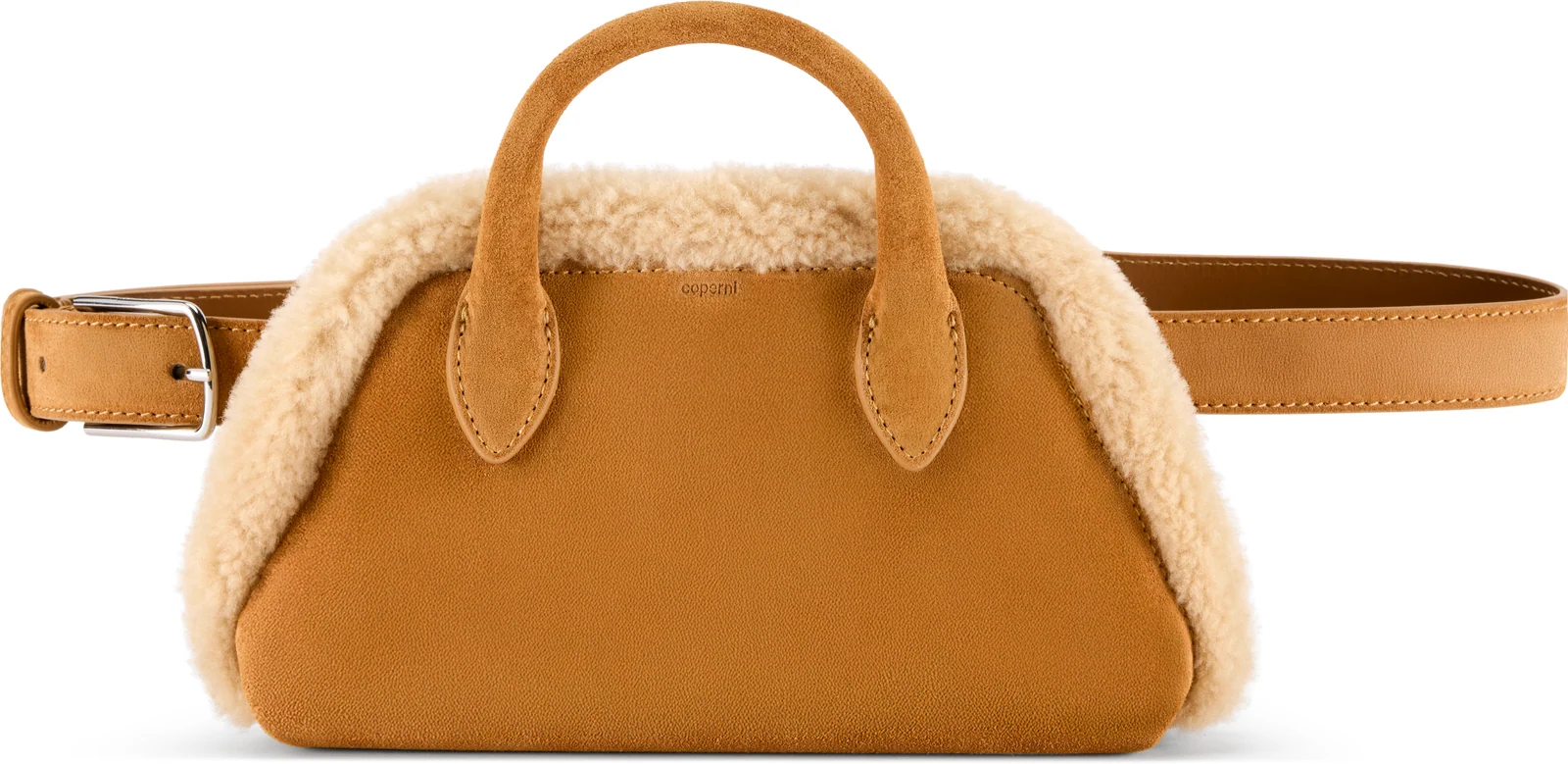 Coperni Shearling Duffle Belt Top Handle Bag