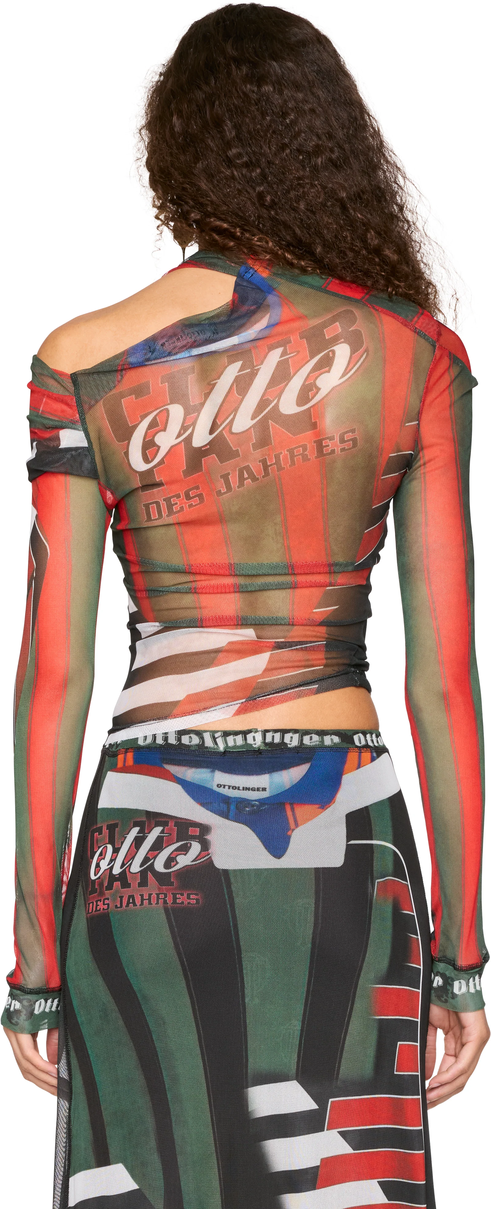Ottolinger Mesh Twisted Long Sleeve Top