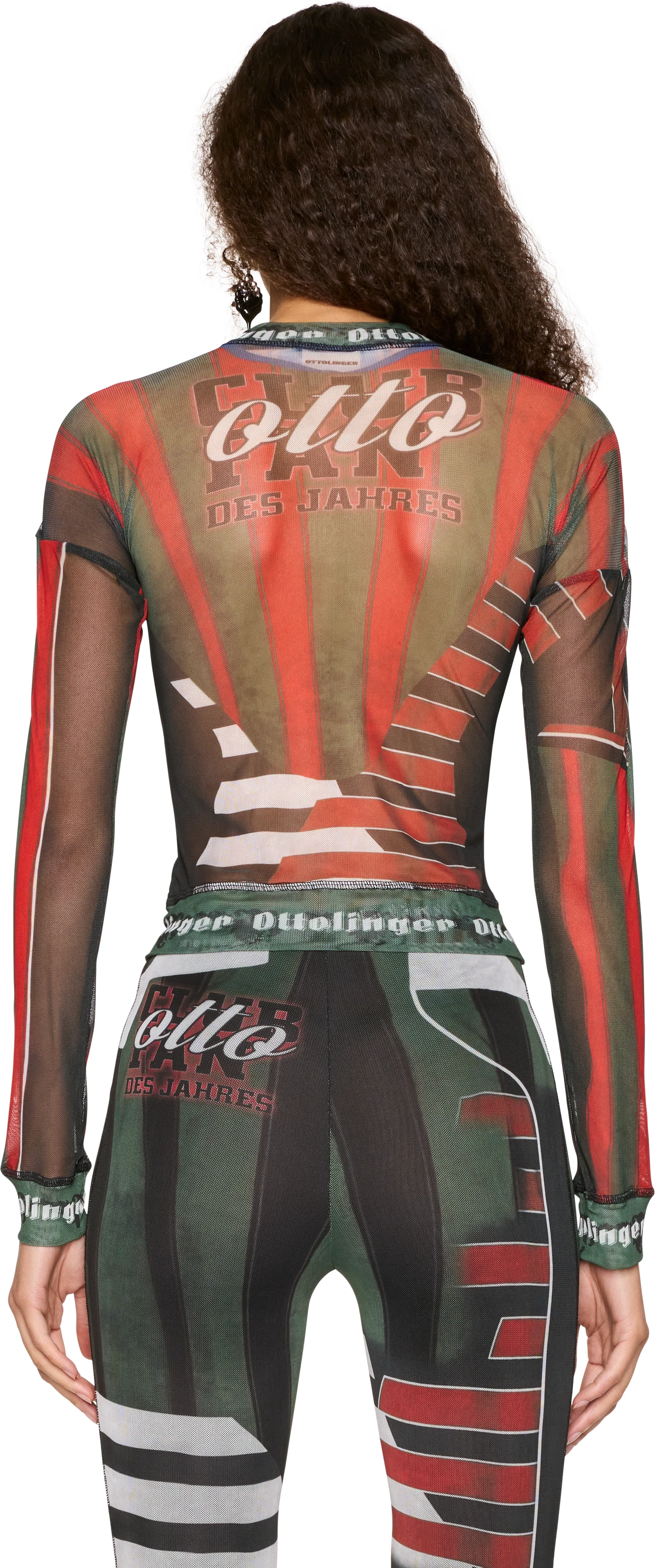 Ottolinger Mesh Sporty Polo Long Sleeve Top