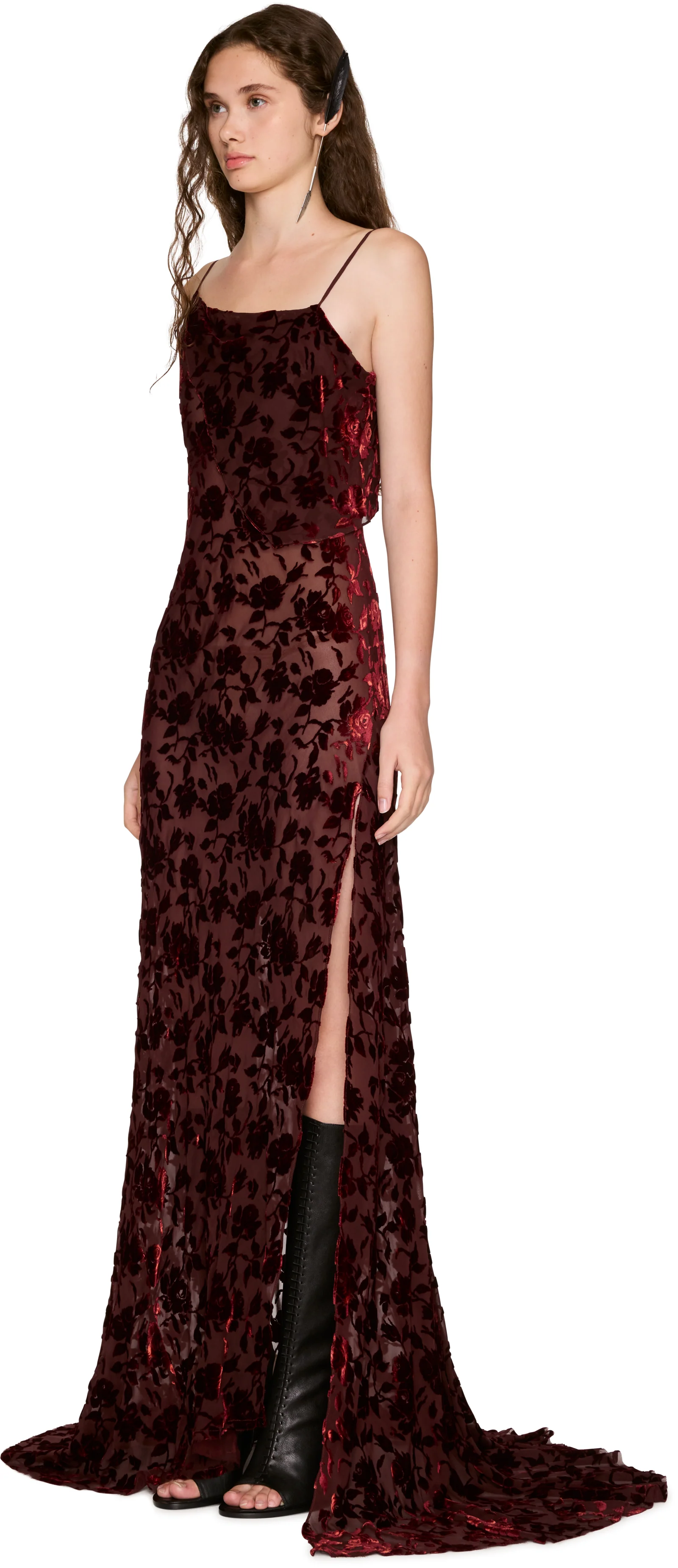 Ann Demeulemeester Aaricia Long Bias Slip Maxi Dress