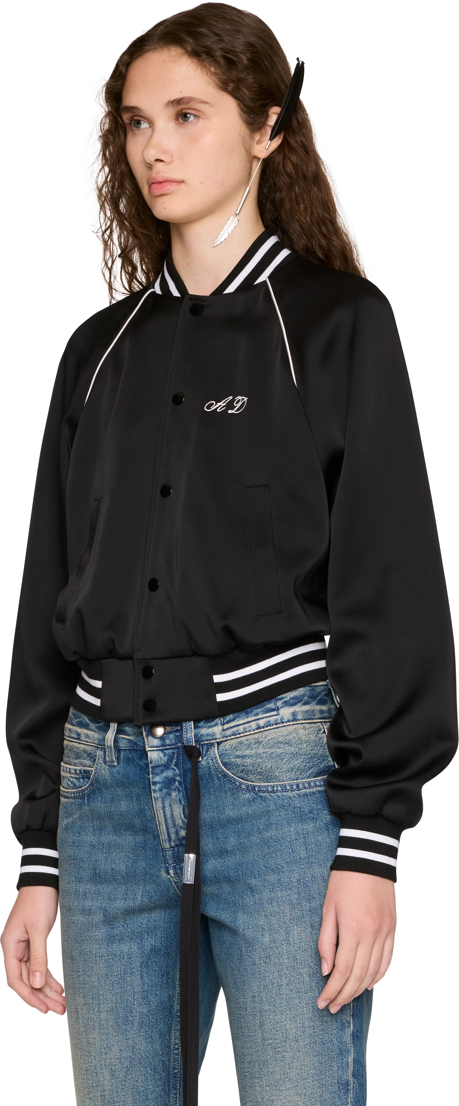 Ann Demeulemeester Arya Slim Fit Raglan Bomber Jacket