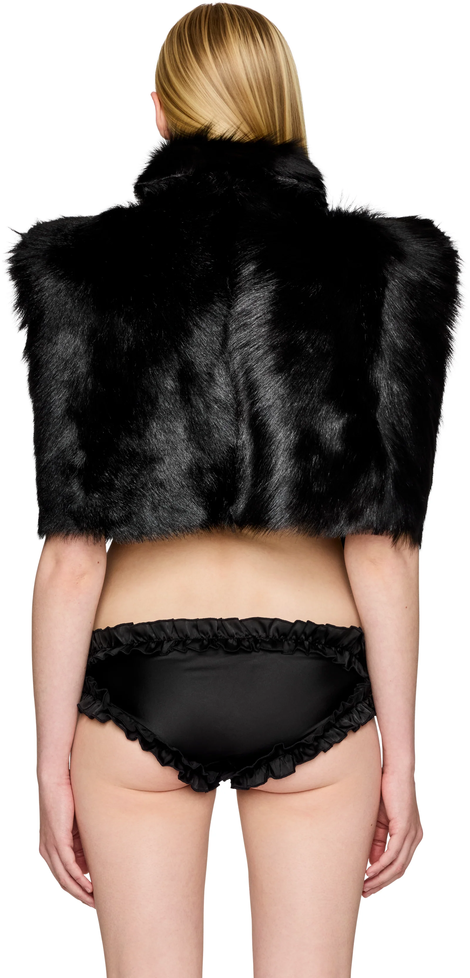 Laura Andraschko Pagoda Goat Fur Poncho