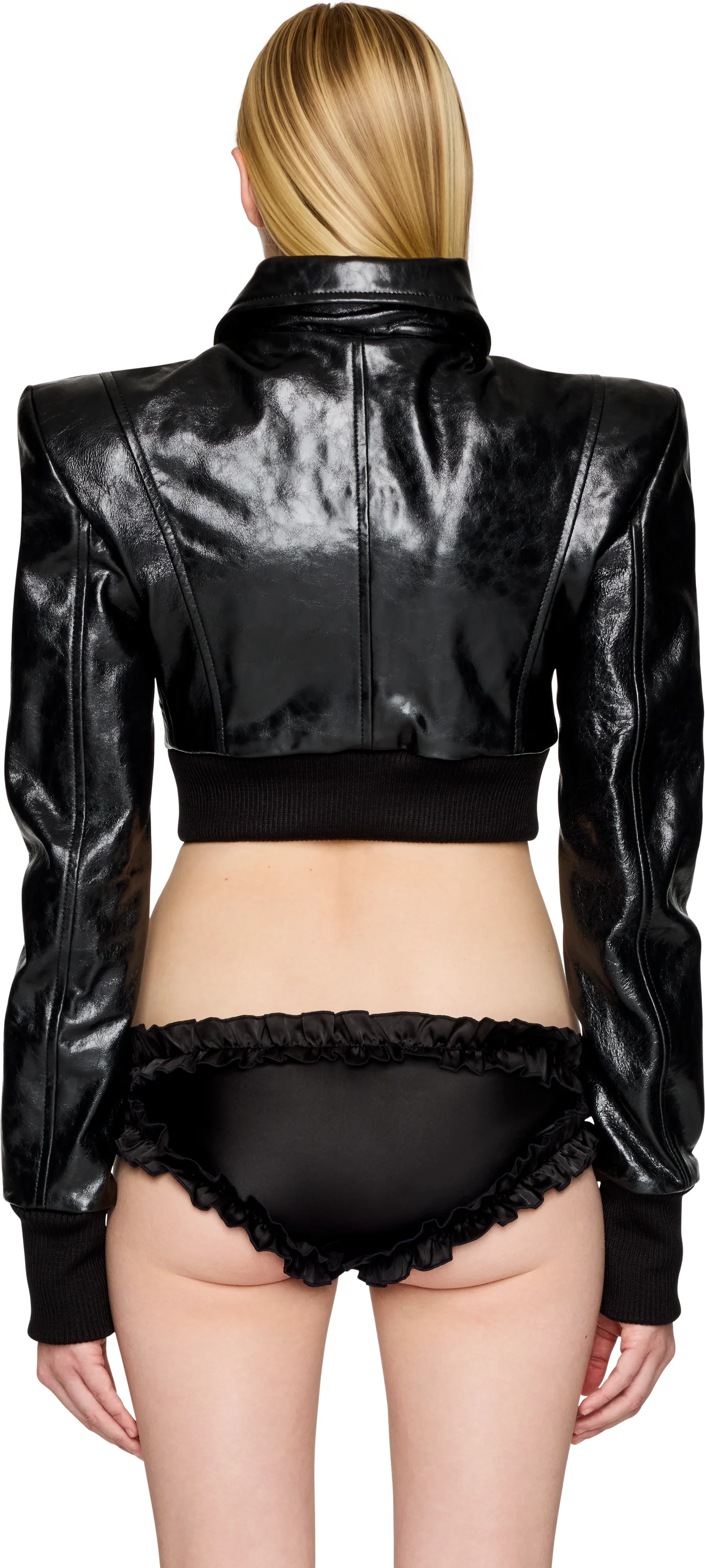 Laura Andraschko Pagoda Bolero Leather Jacket