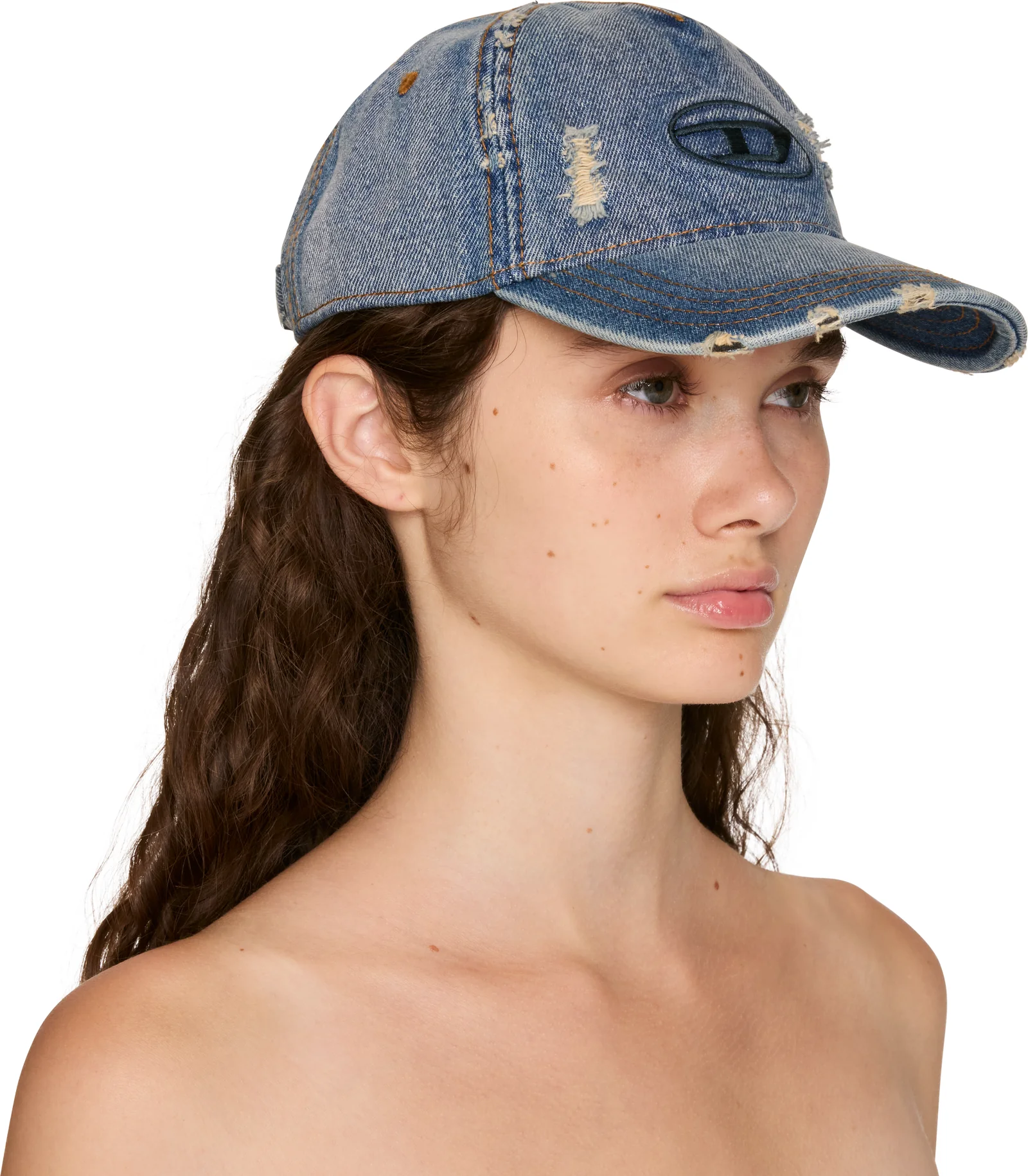 Diesel C-Enic Frayed Denim Cap
