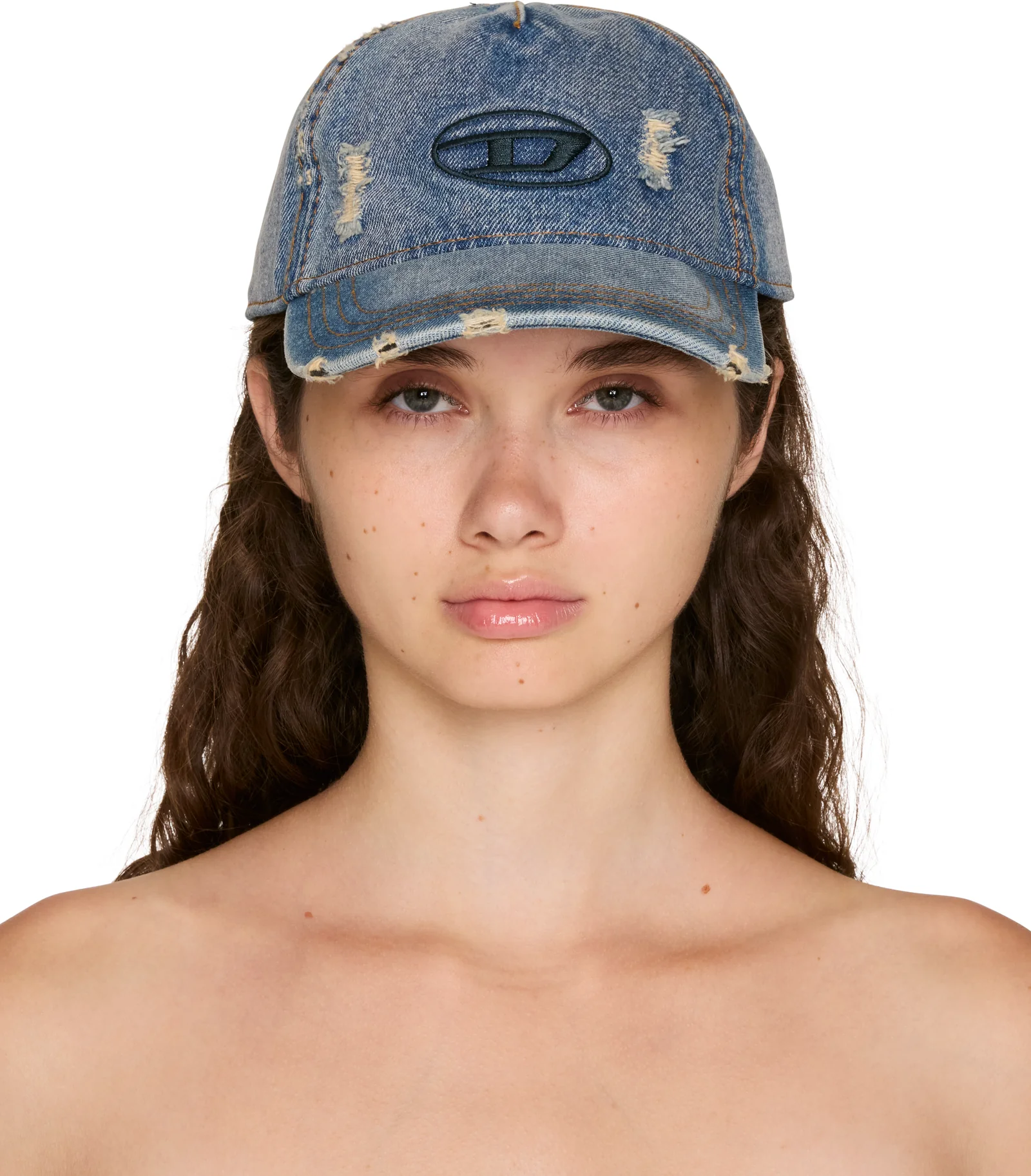 Diesel C-Enic Frayed Denim Cap