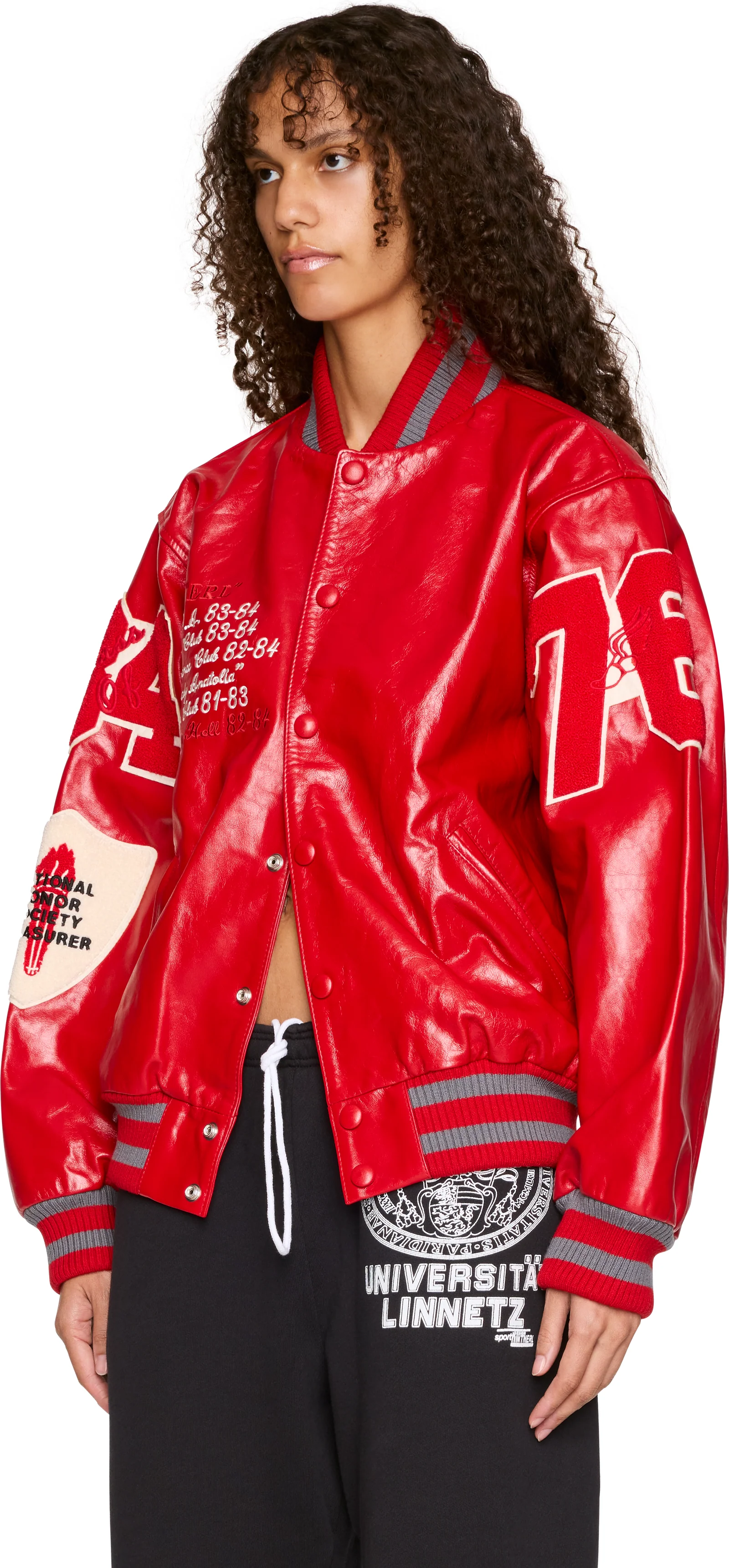 ERL Varsity Leather Jacket